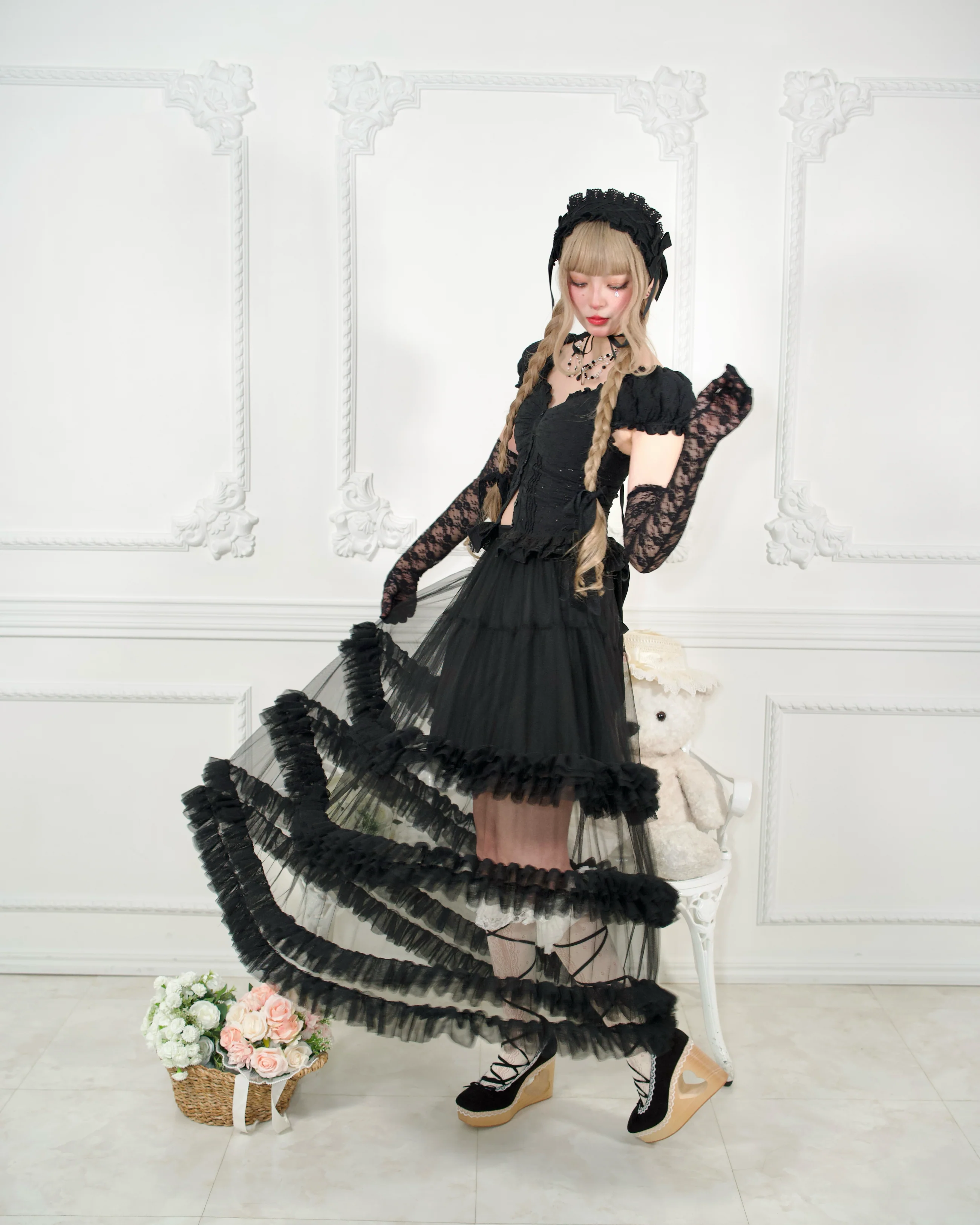 Black Swan Long Tulle Skirt - Image 3