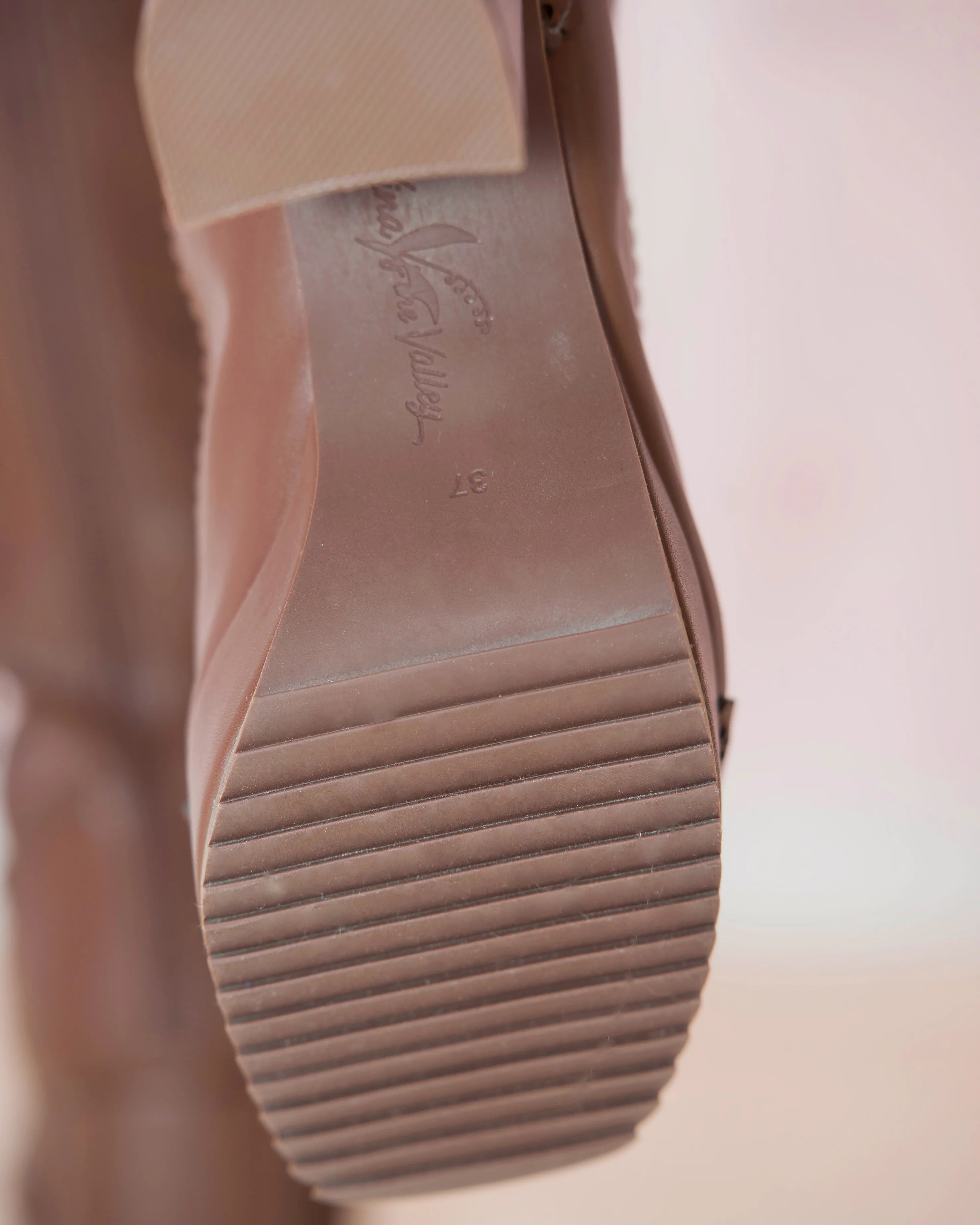 Sweet Obsession Knee-High Lace Up Boots - Chocolate - Image 3