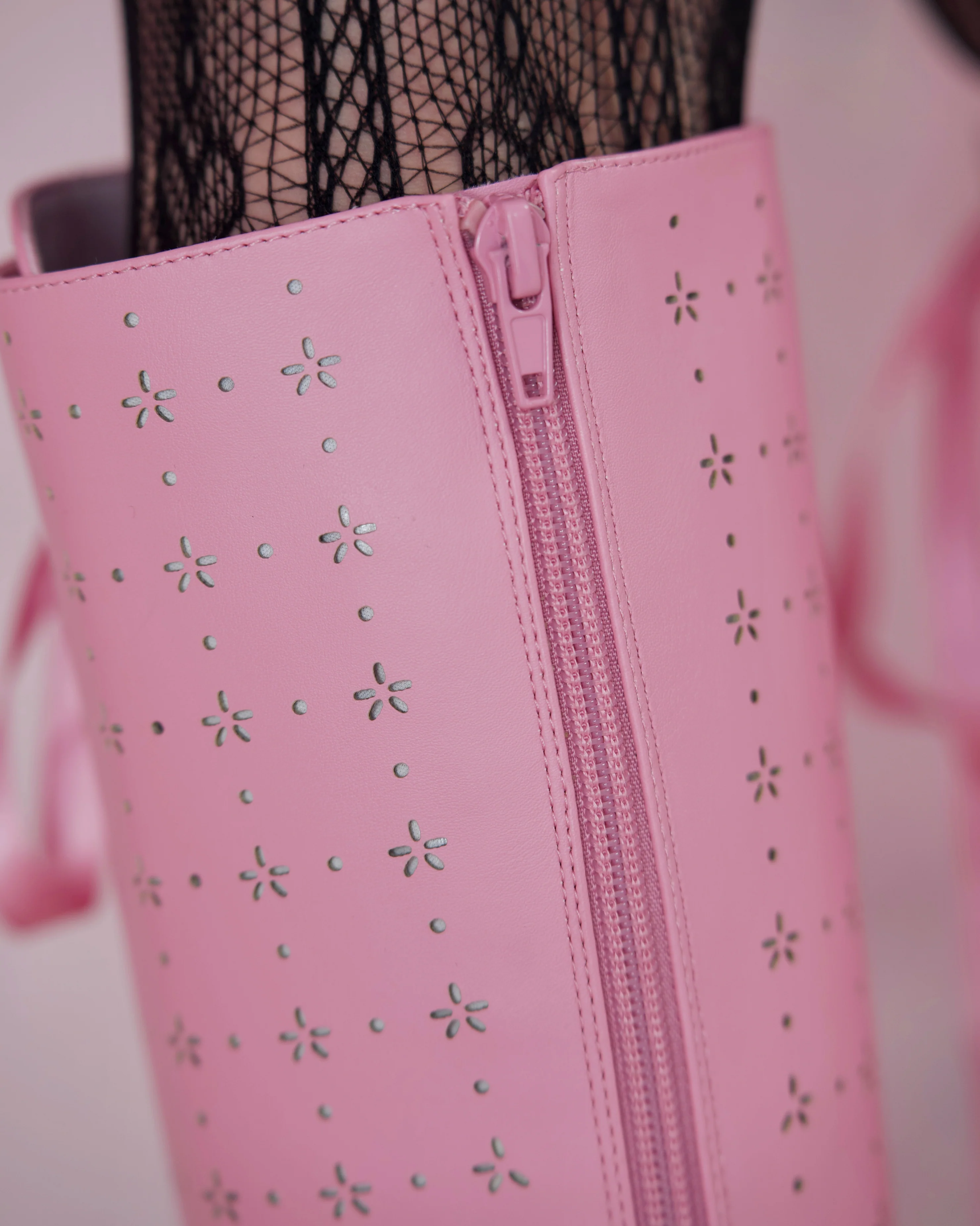 Sweet Obsession Knee-High Lace Up Boots - Raspberry - Image 4