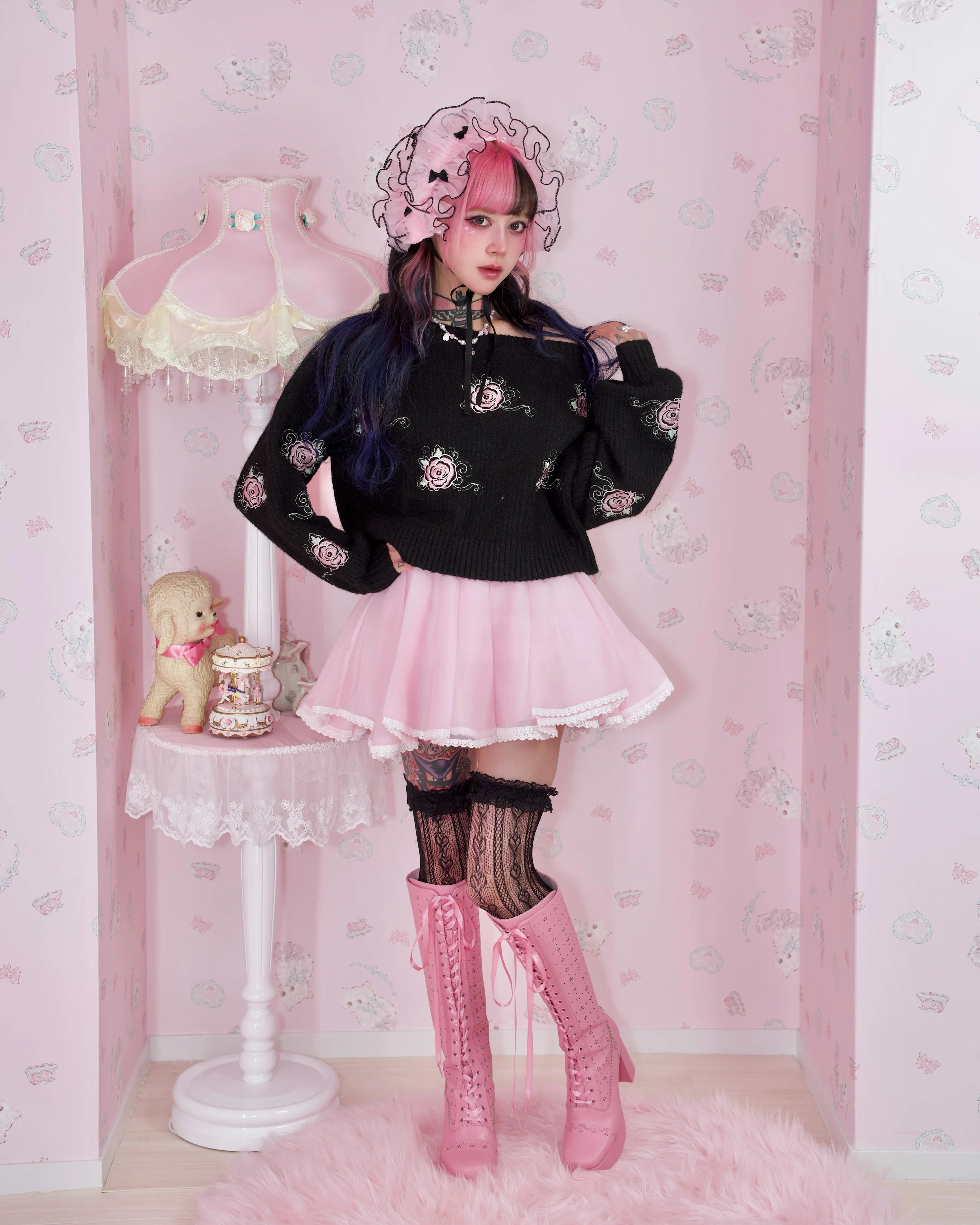 Sweet Obsession Knee-High Lace Up Boots - Raspberry - Image 9