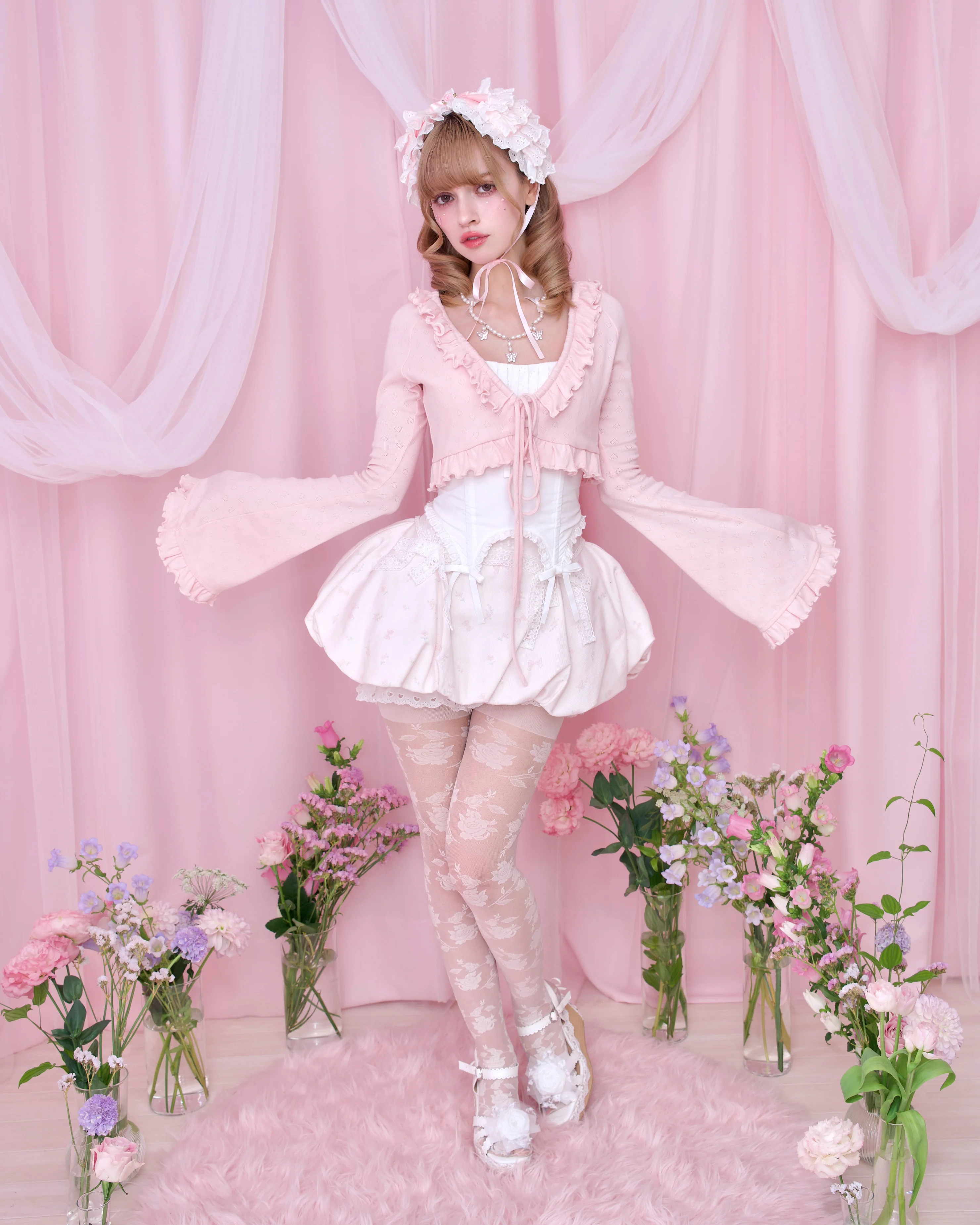 Call Me Sweet Cotton Cardigan - Pink // PREORDER - Image 4