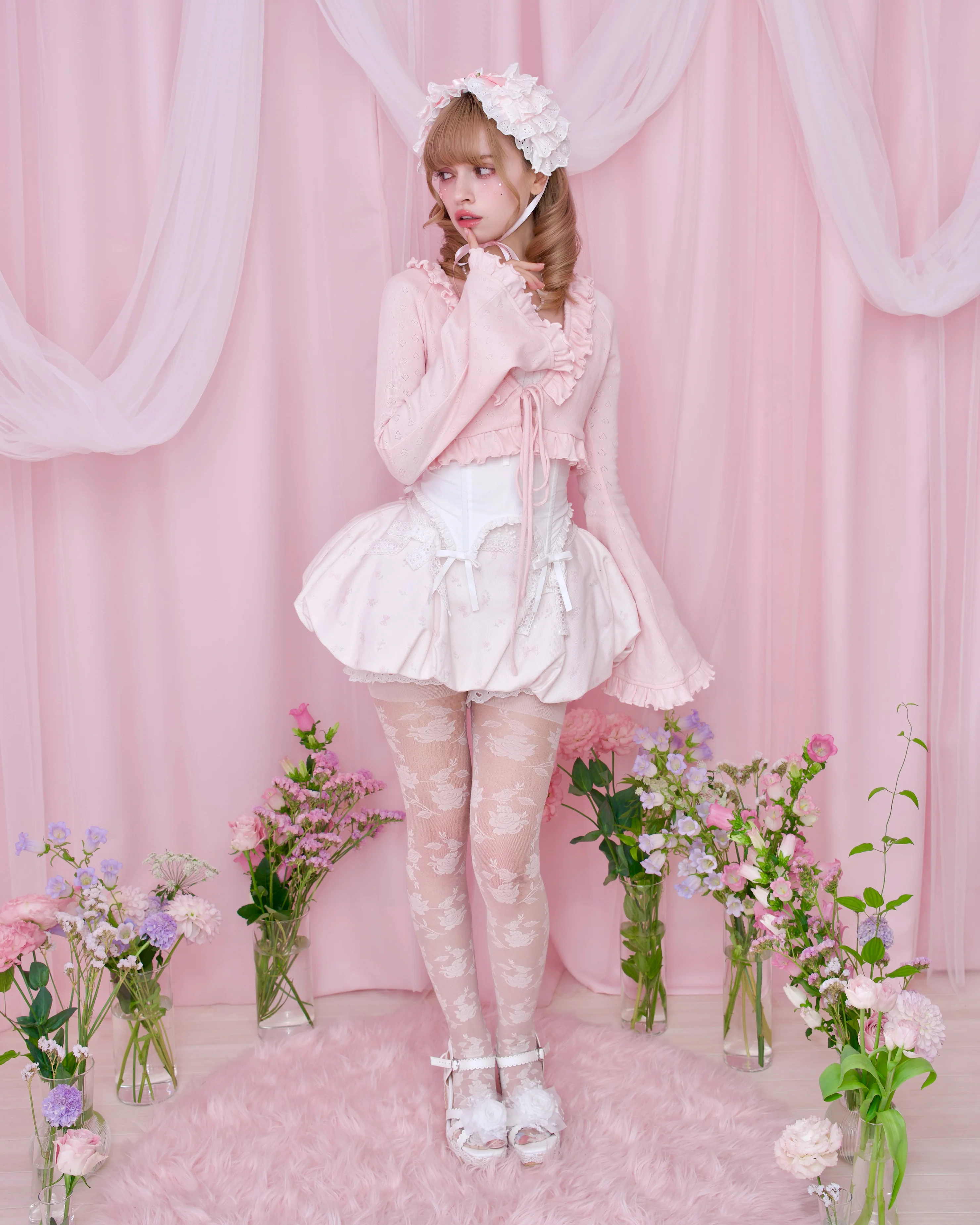 Call Me Sweet Cotton Cardigan - Pink // PREORDER - Image 5