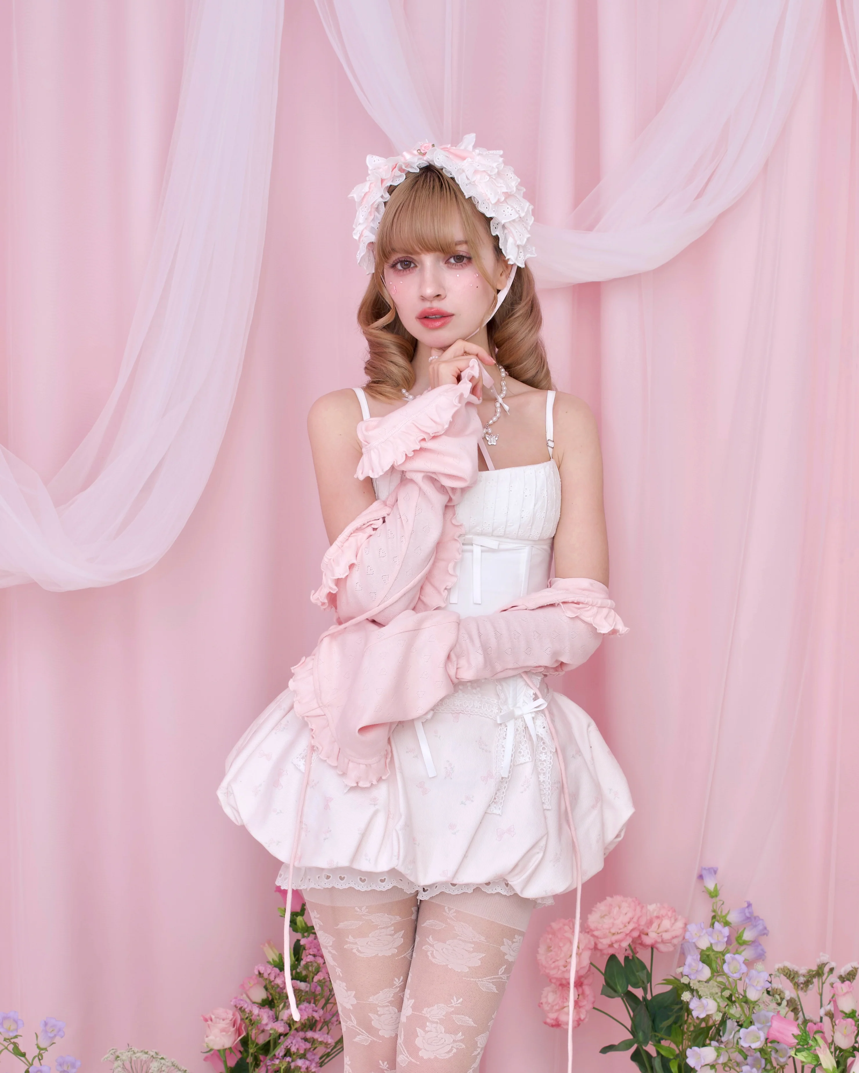 Call Me Sweet Cotton Cardigan - Pink // PREORDER - Image 6