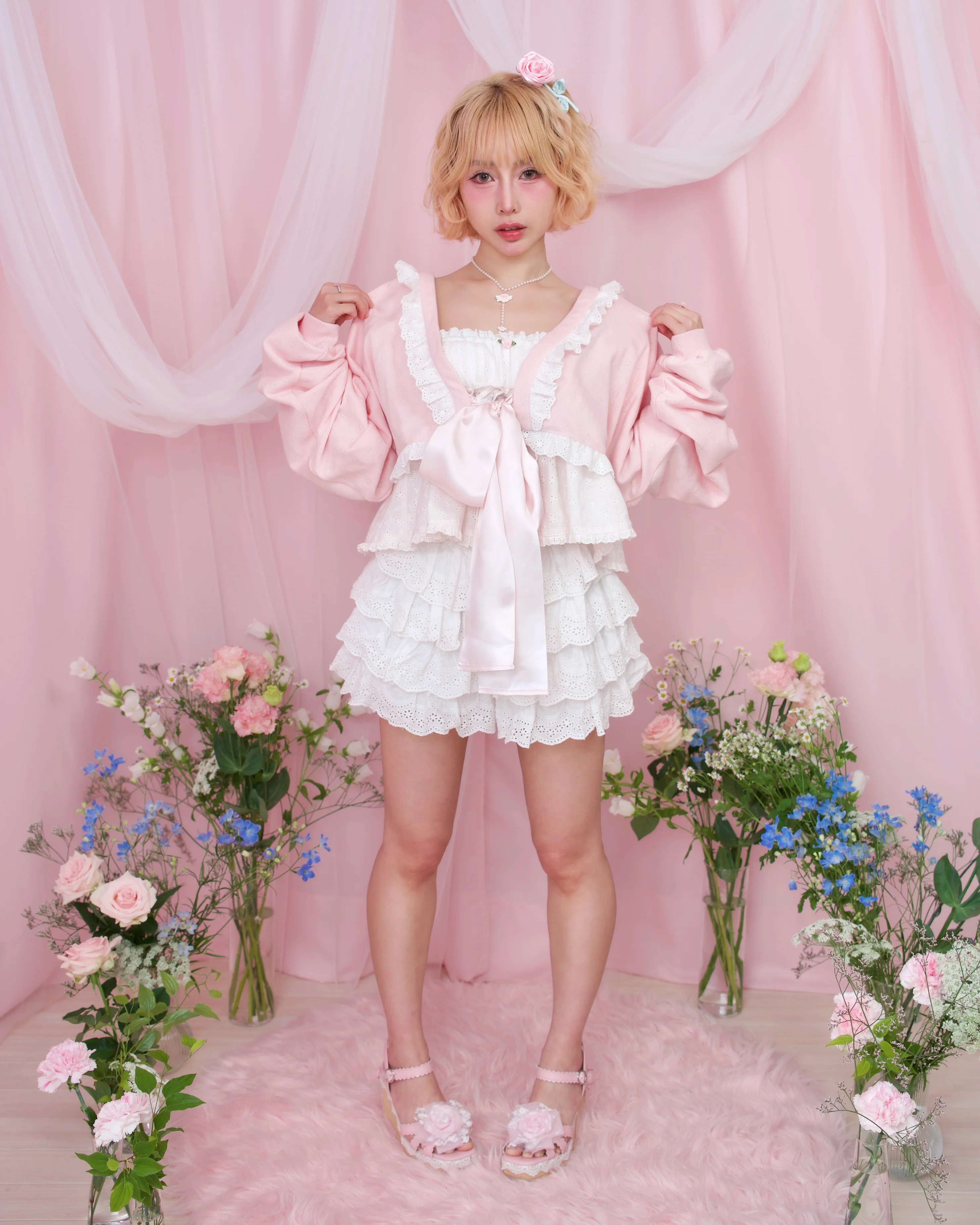 Yours Truly Ribbon Cardigan - Pink // PREORDER - Image 4