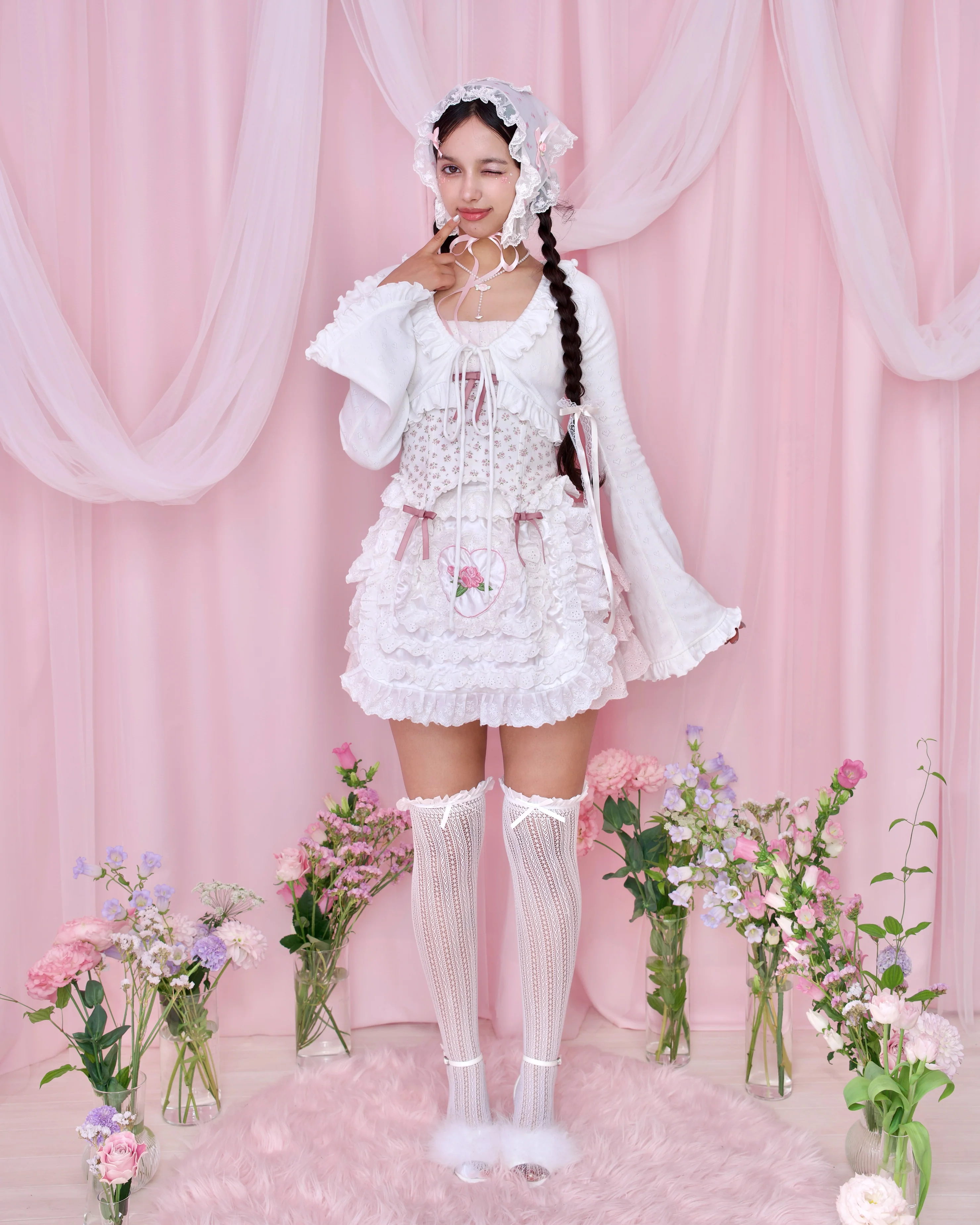 Call Me Sweet Cotton Cardigan - White // PREORDER - Image 4