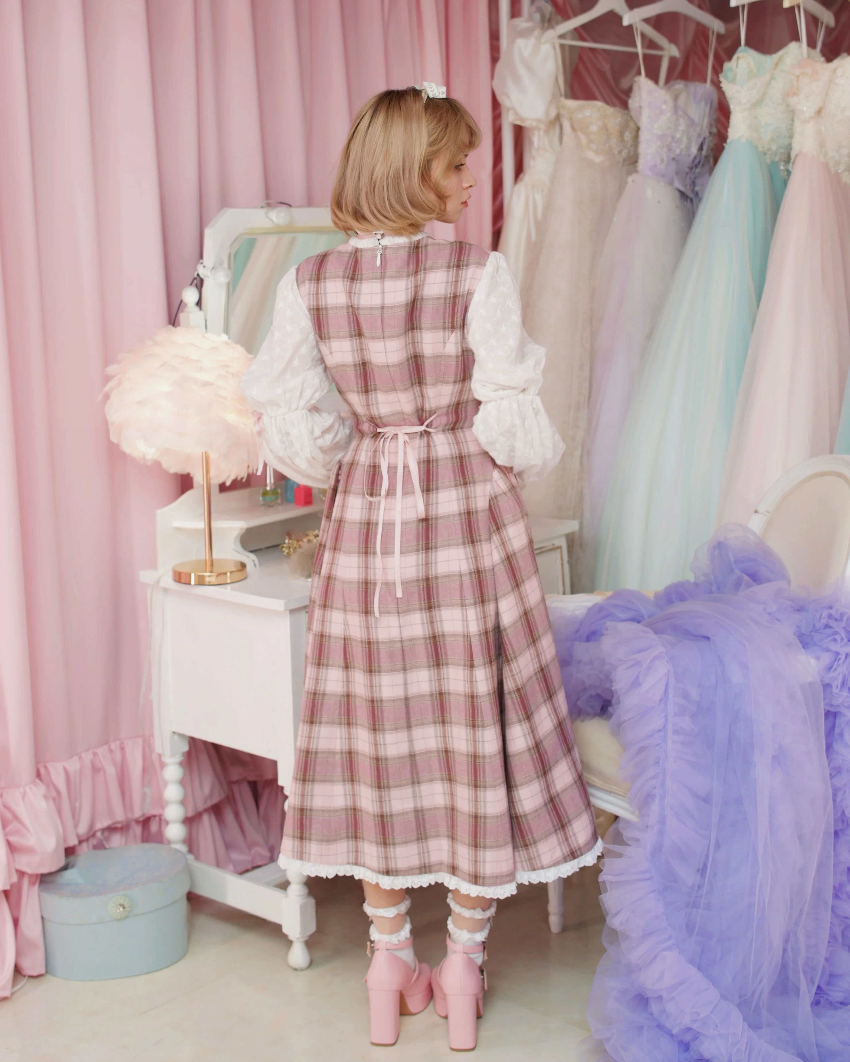 Seraph’s Embrace Heart Cutout Long Dress - Pink - Image 6