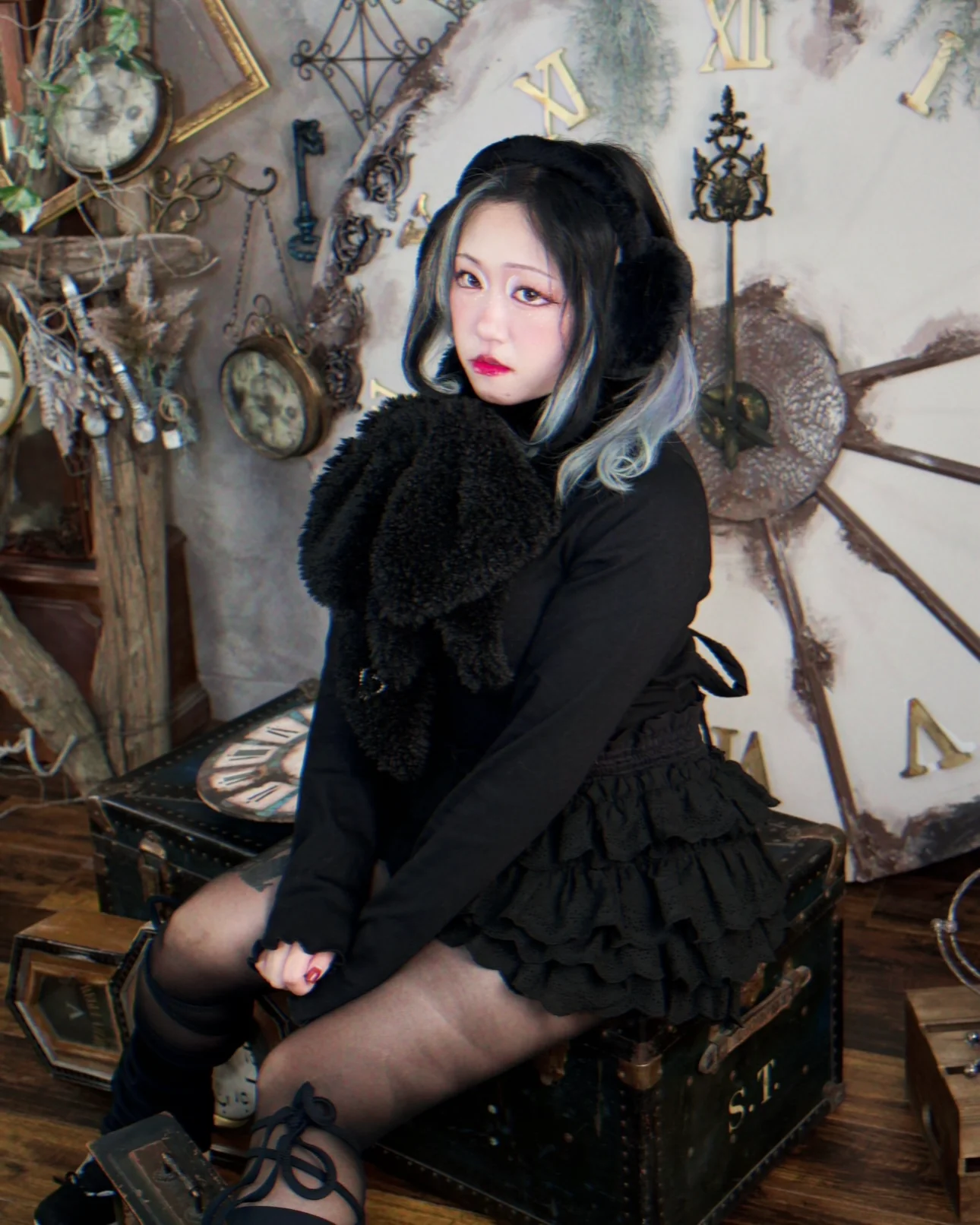 Cotton Lace Bloomers BLACK - Image 5