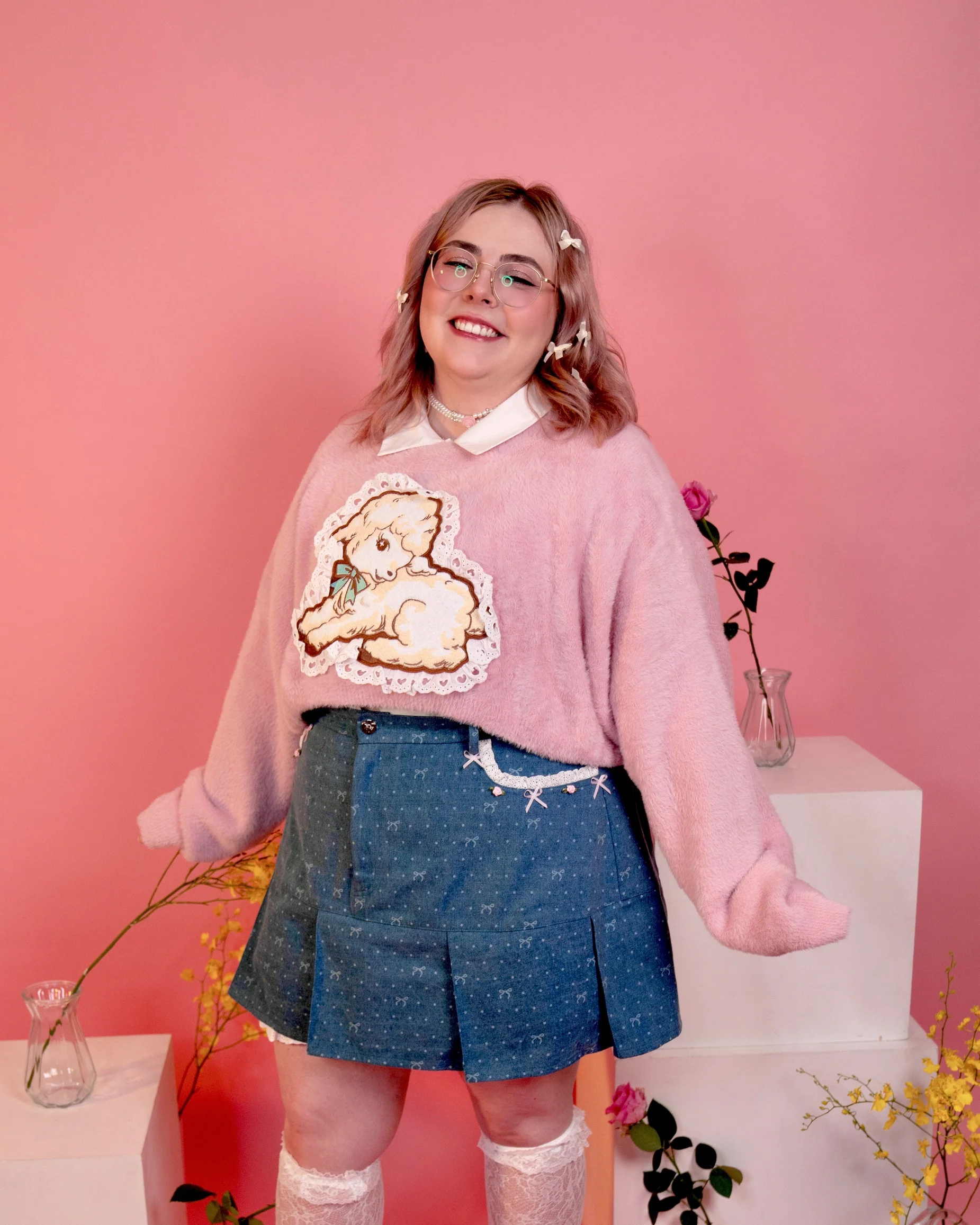 Dainty Denim Mini Skirt - Image 2