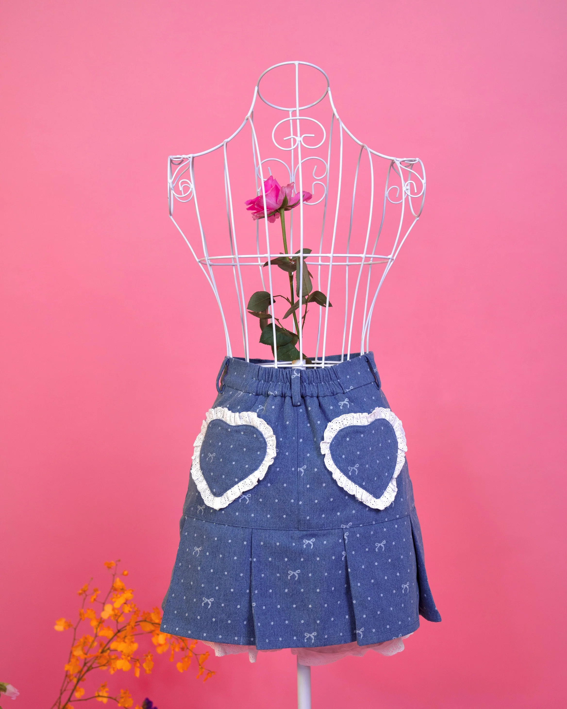 Dainty Denim Mini Skirt - Image 9
