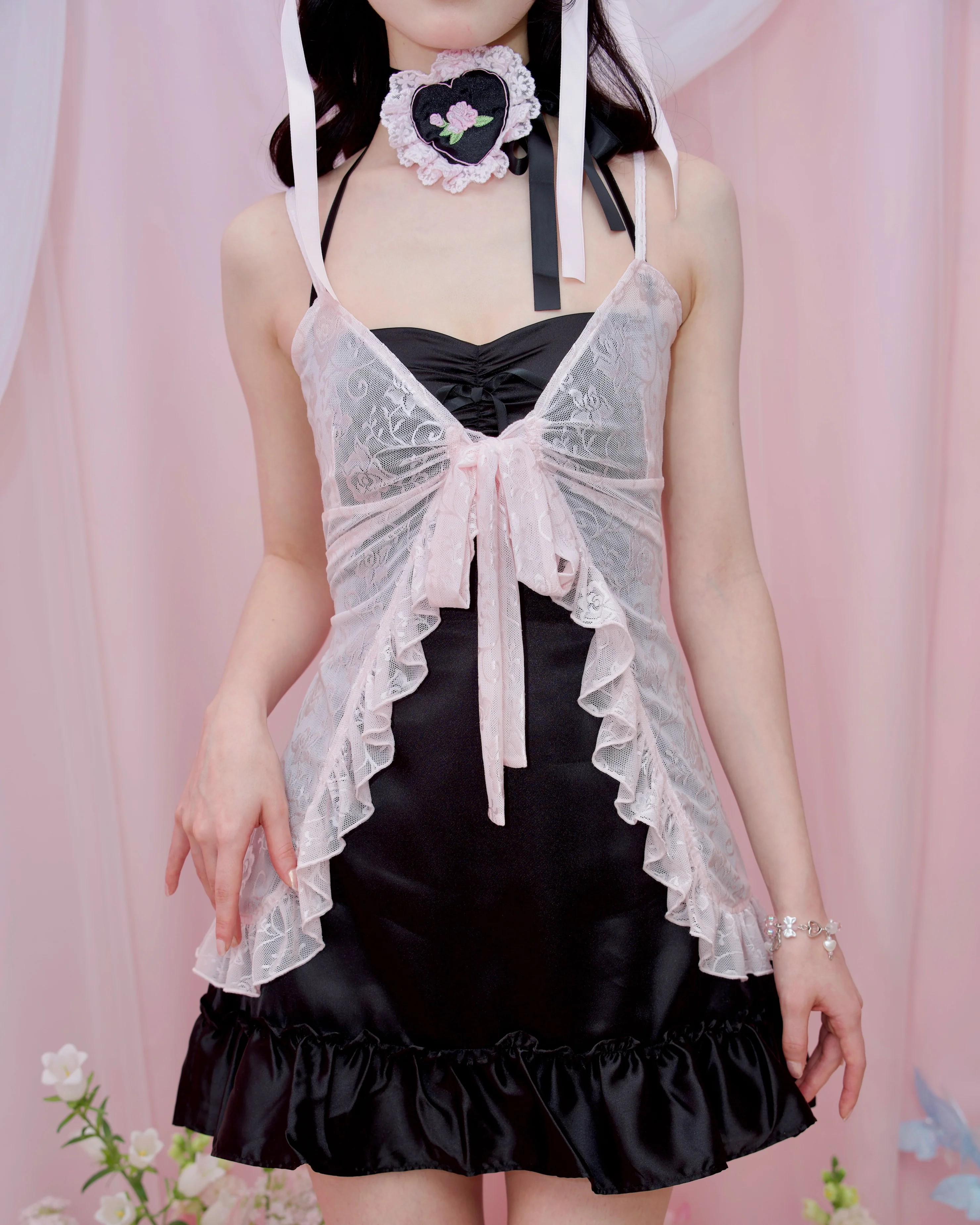 Dreamy Lace Layering Dress - Pink // PREORDER - Image 5