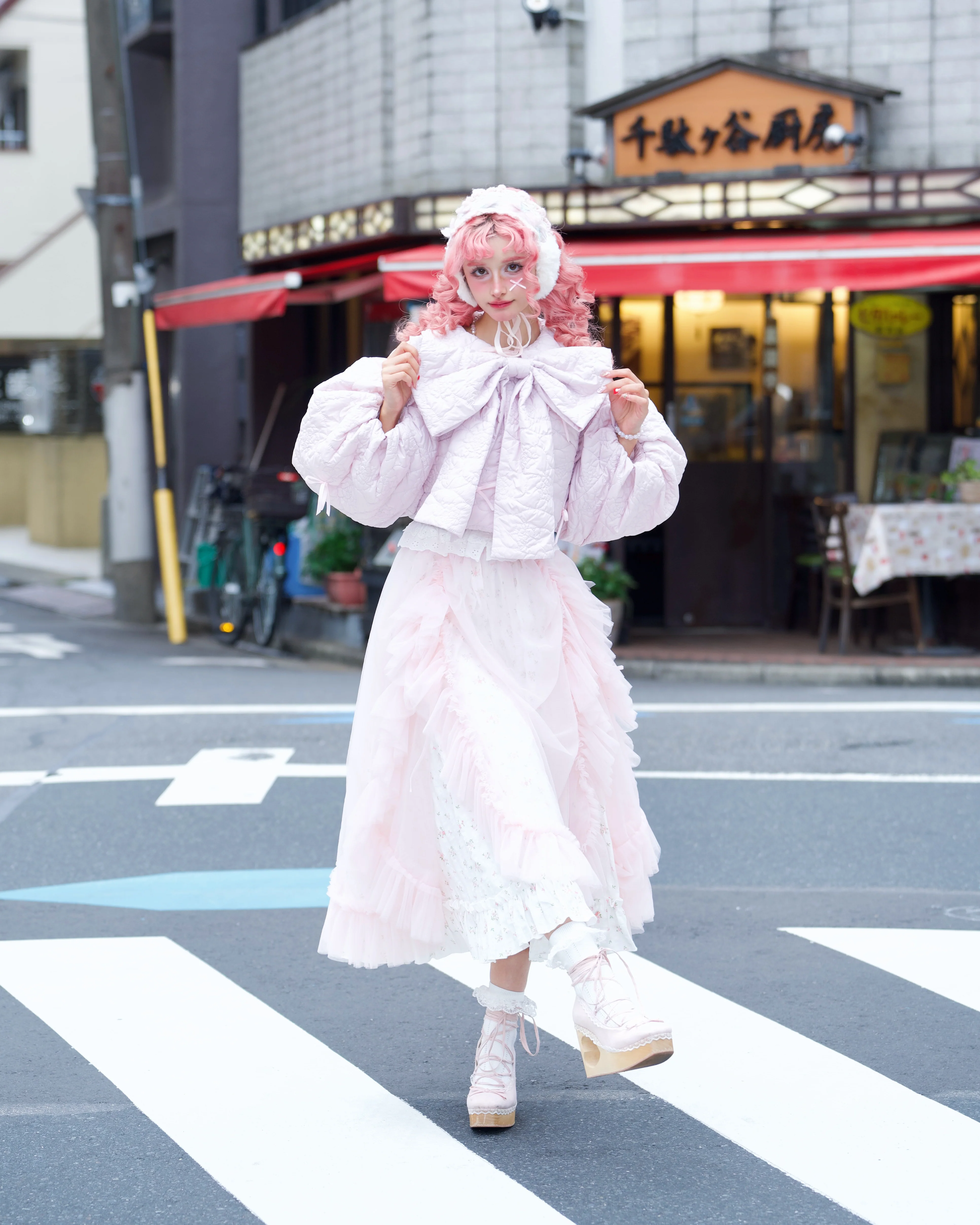 Ribboned Angel’s Puff Jacket - Pink - Image 7