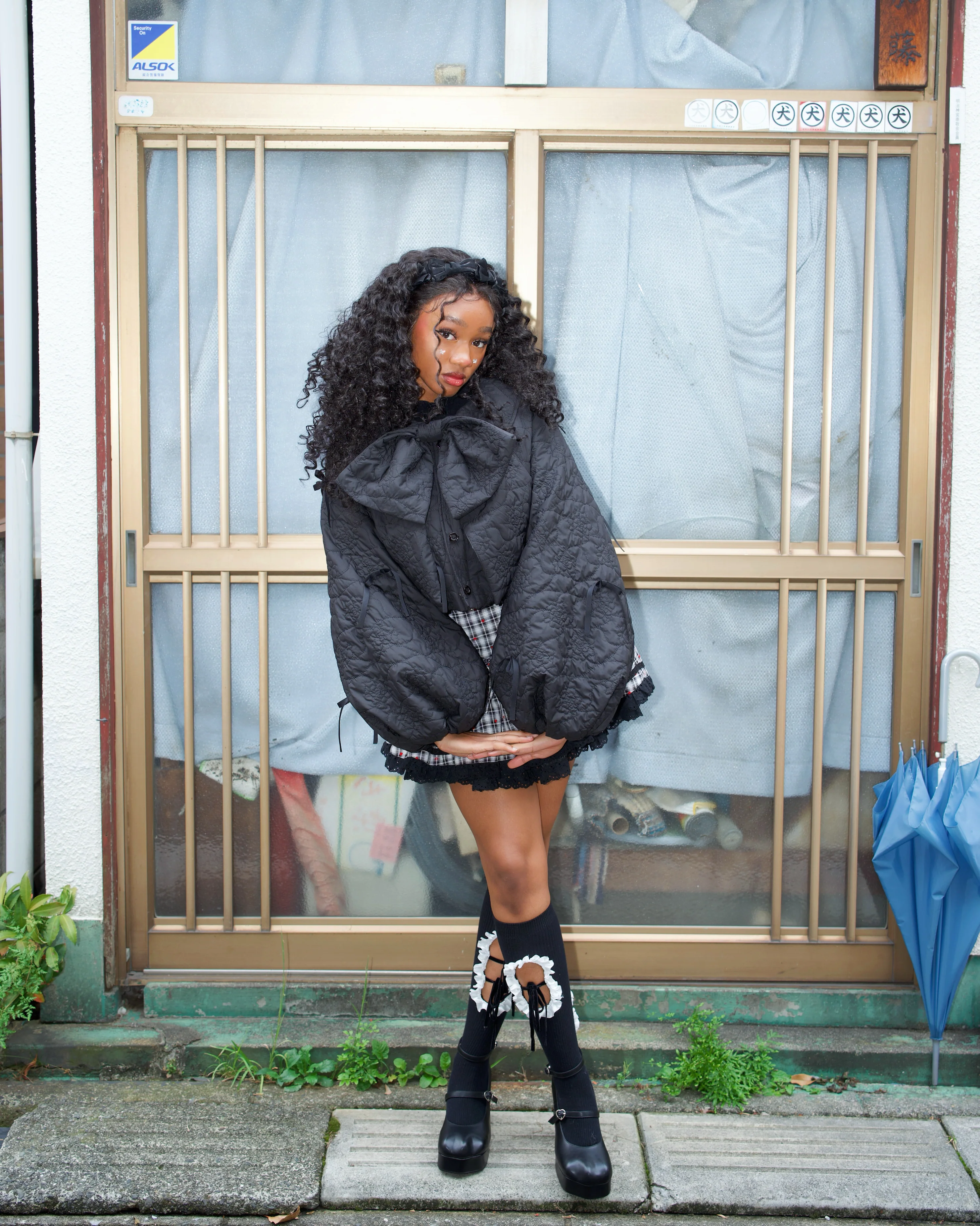 Ribboned Angel’s Puff Jacket - Black - Image 7