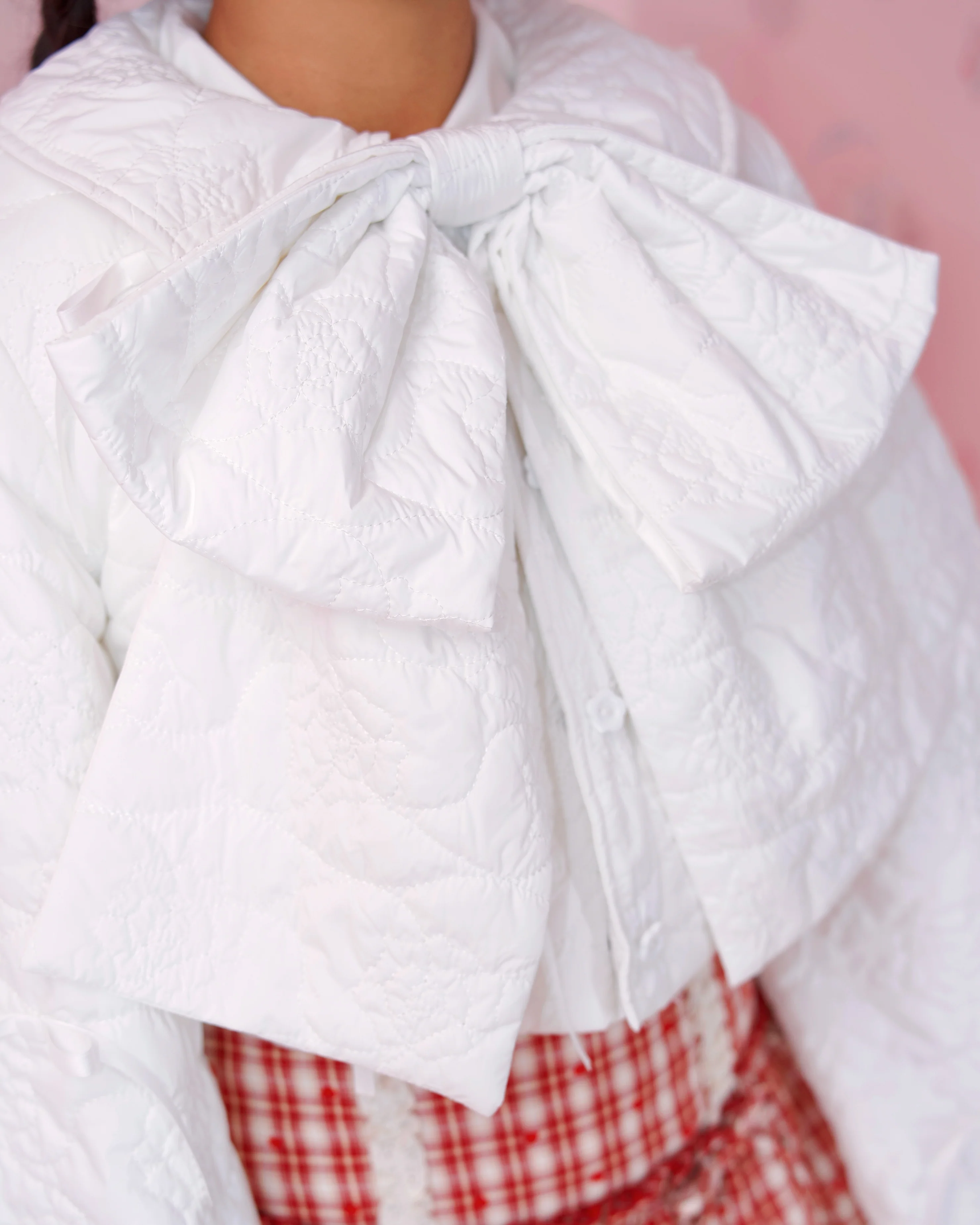 Ribboned Angel’s Puff Jacket - White - Image 6