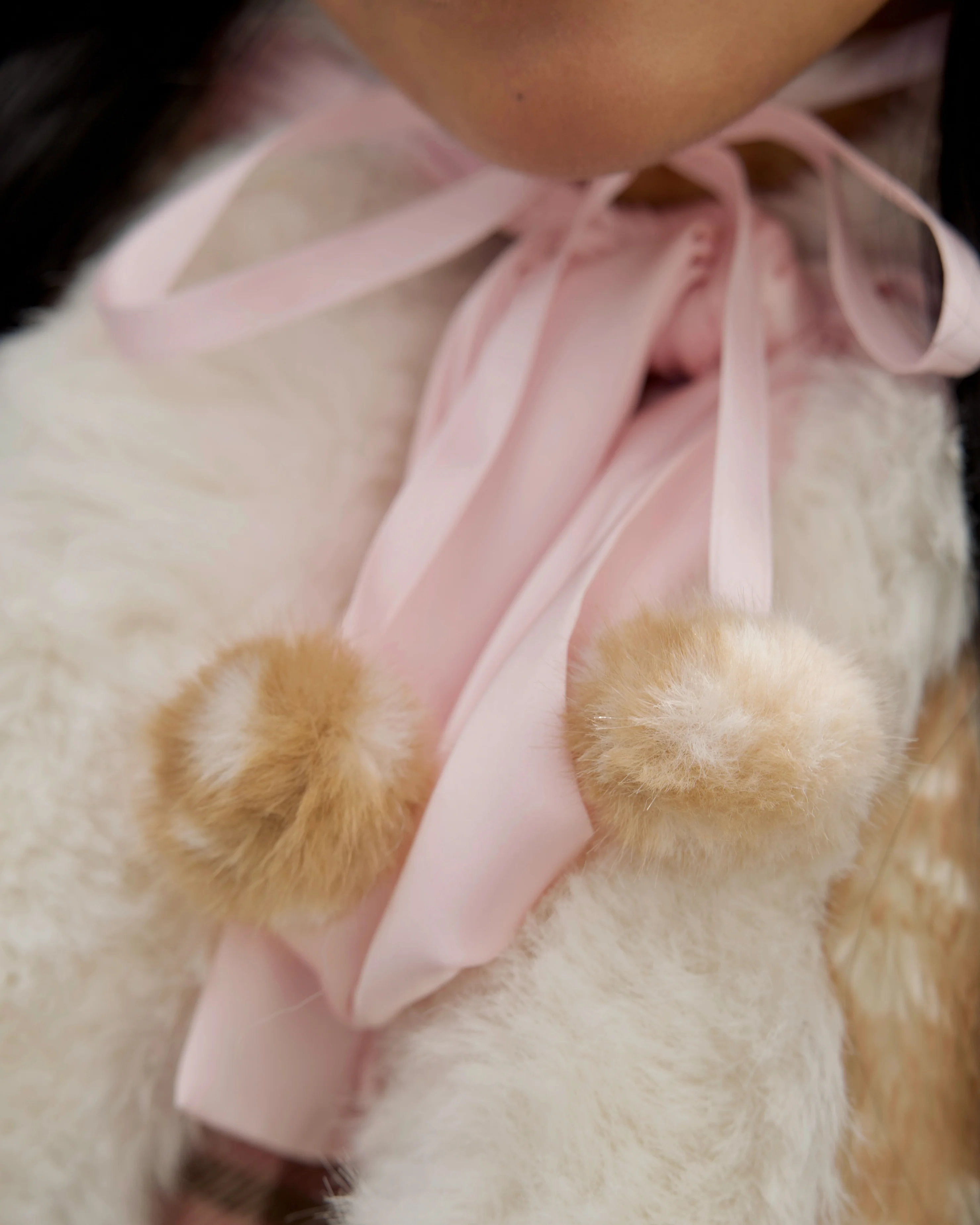 Winterbelle's Bow Ear Warmer - Fawn Brown x Pink - Image 7
