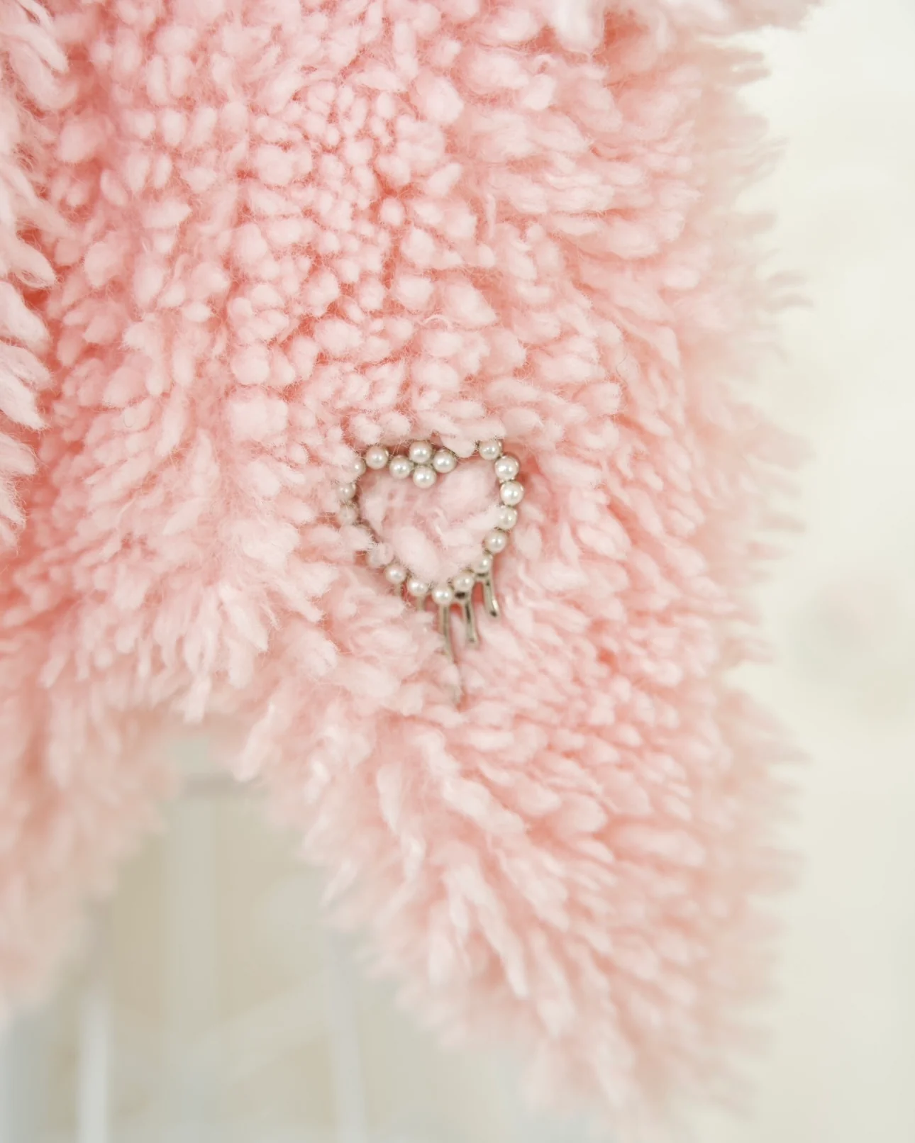 Fluffy Ribbon Scarf PINK - Image 7
