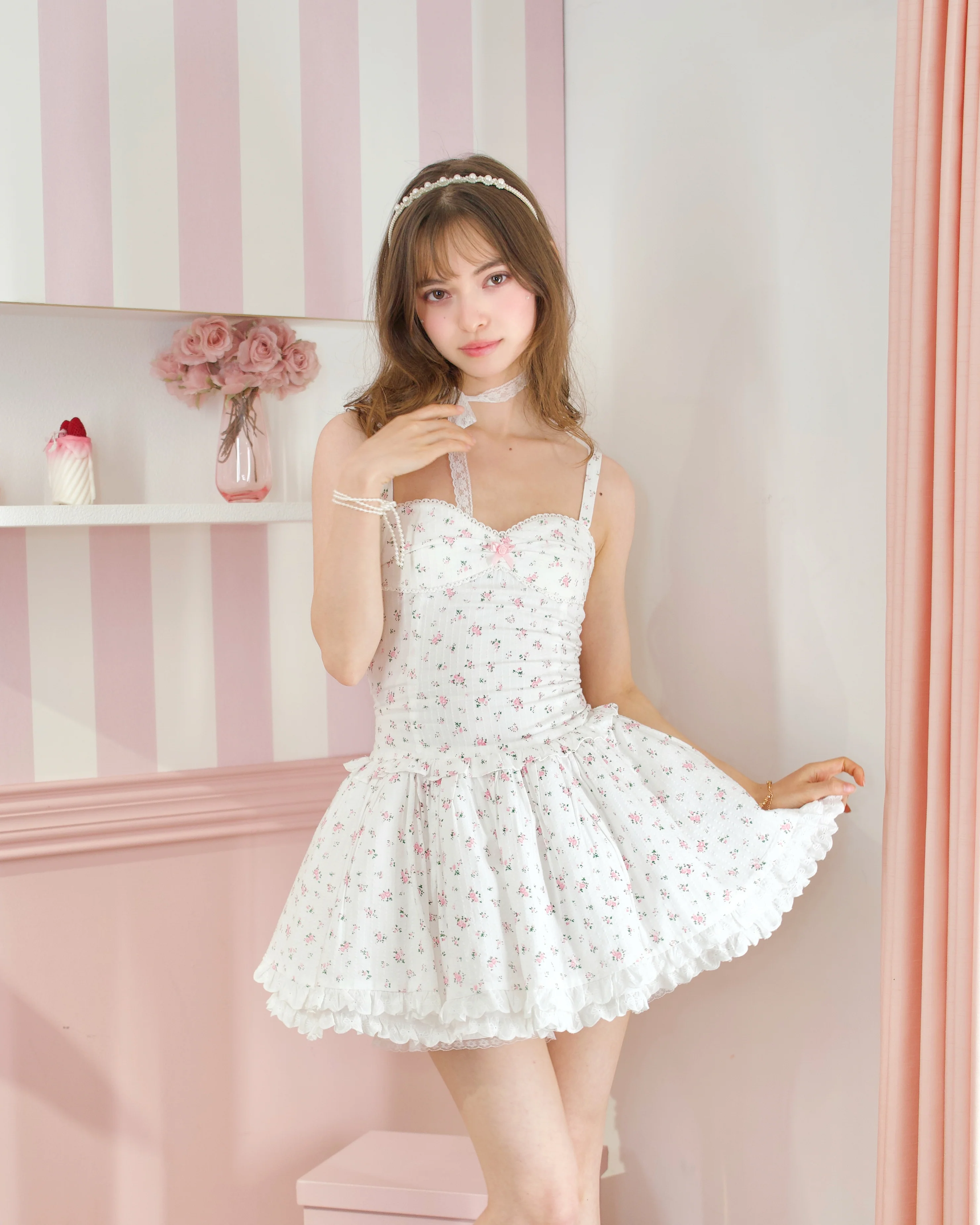Garden Ballerina Mini Dress White - Image 2