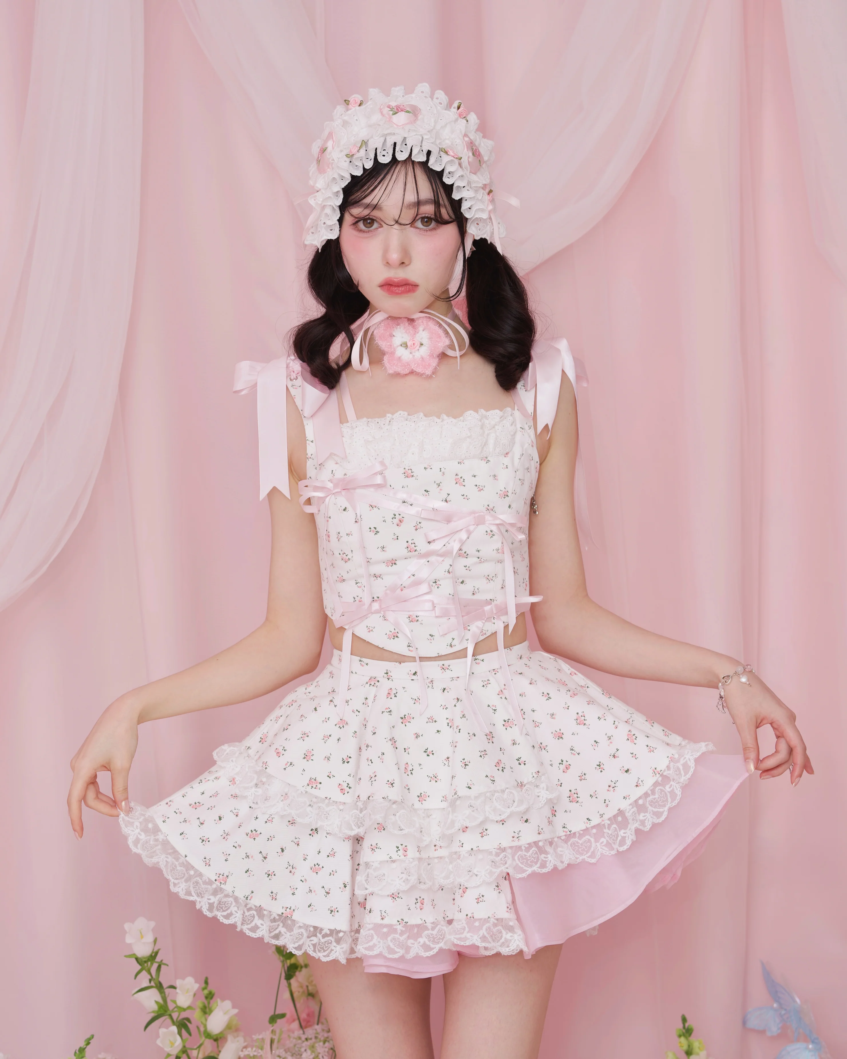 Gift Wrap Corset Blouse - Pink - Image 2