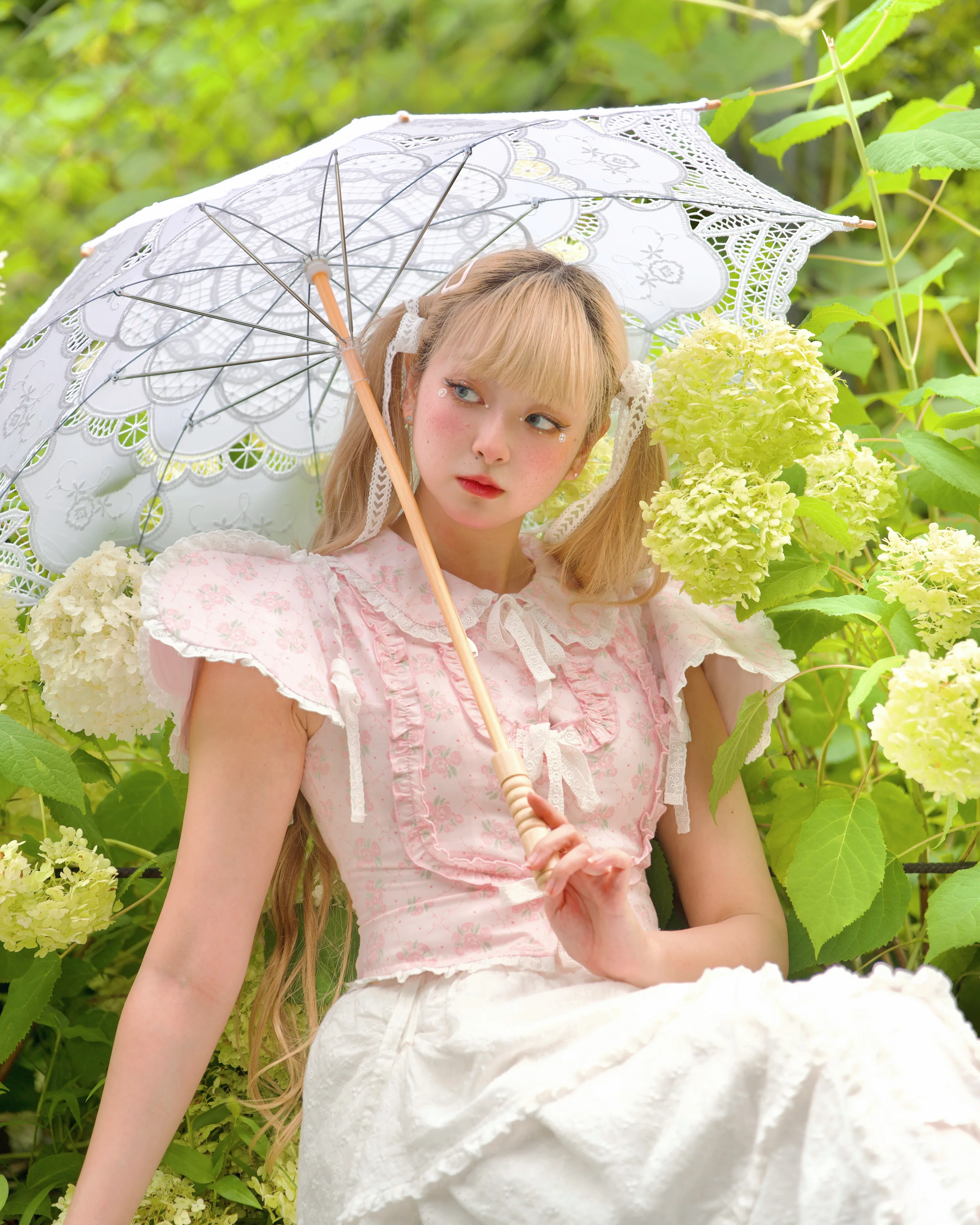 Heart On My Sleeve Cotton Blouse Pink Floral - Image 5