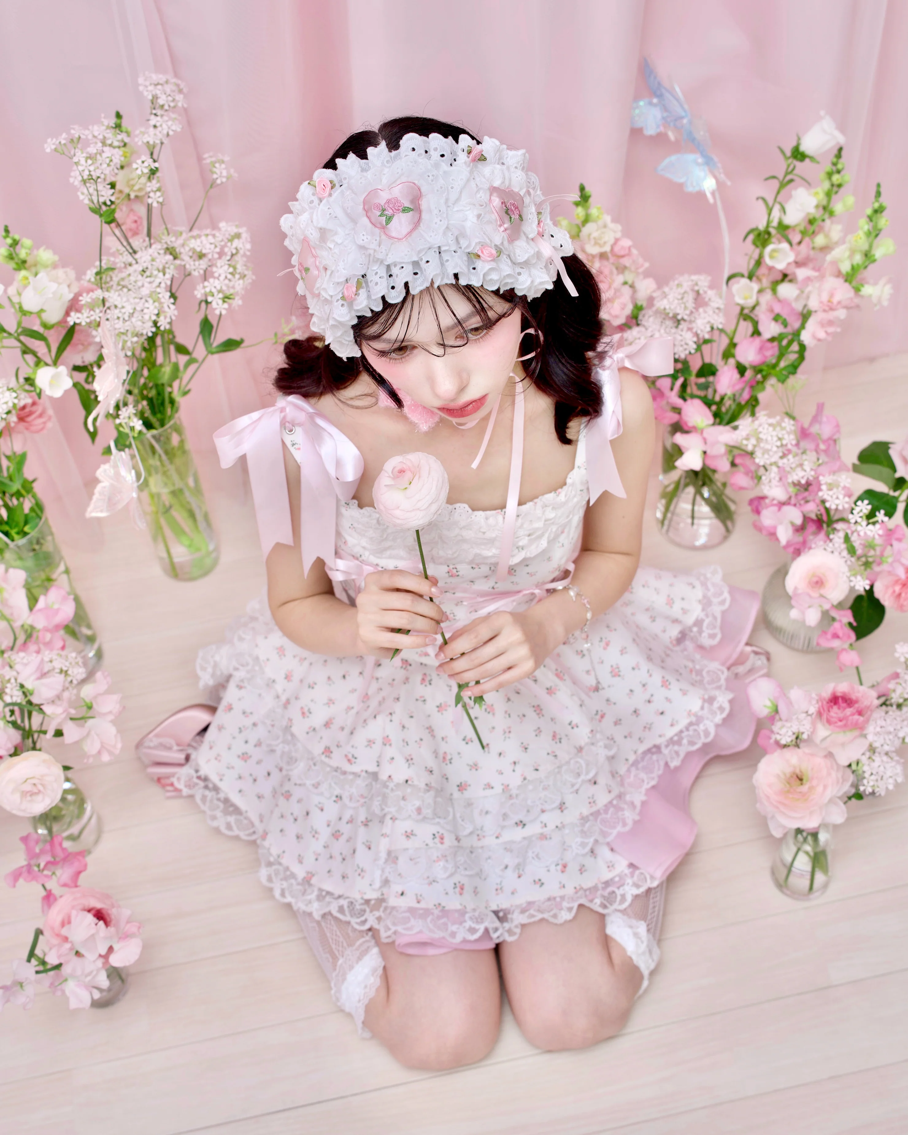 Heartbeat Rose Headdress - Pink // PREORDER - Image 2