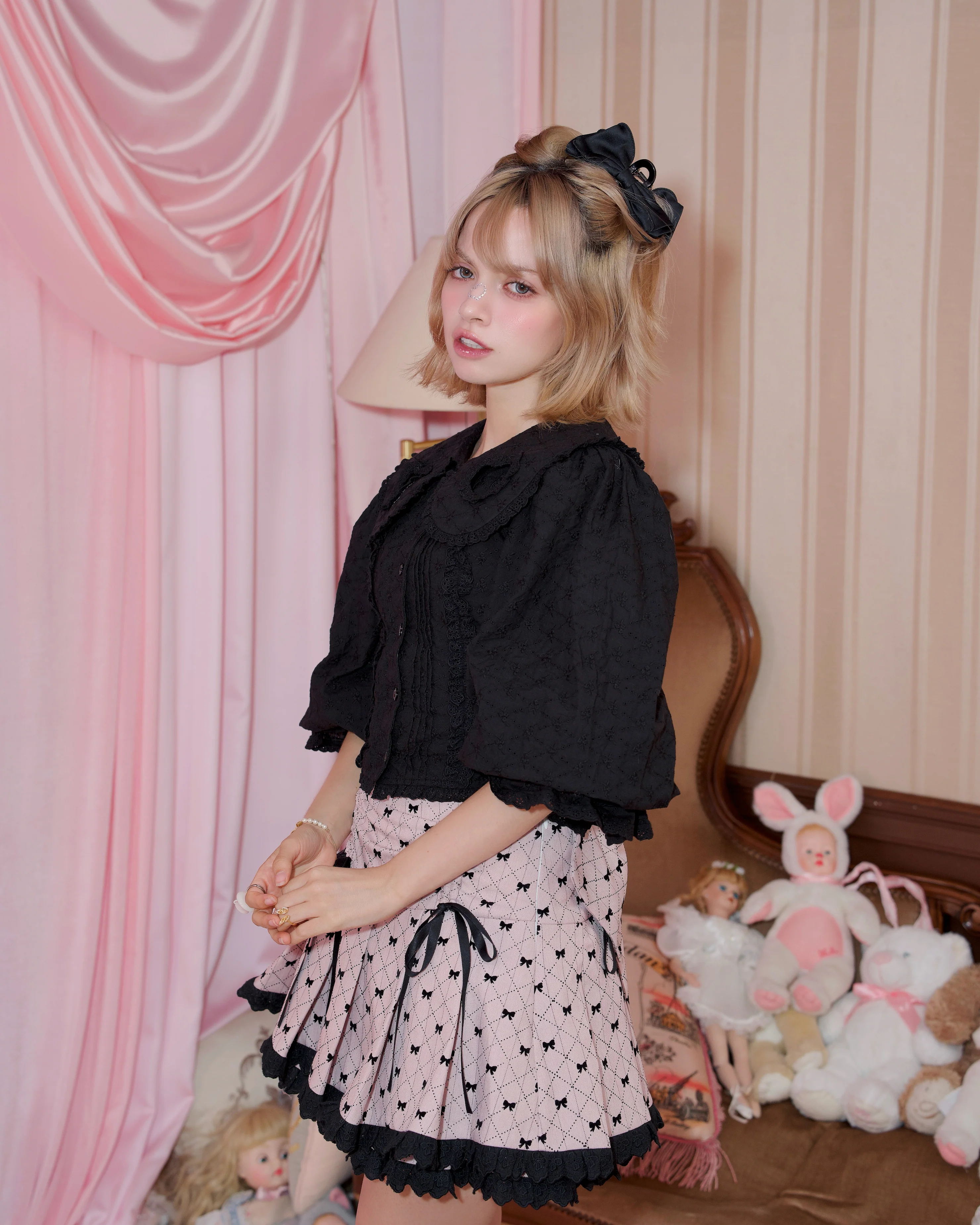 Heartstring Blouse - Black - Image 3