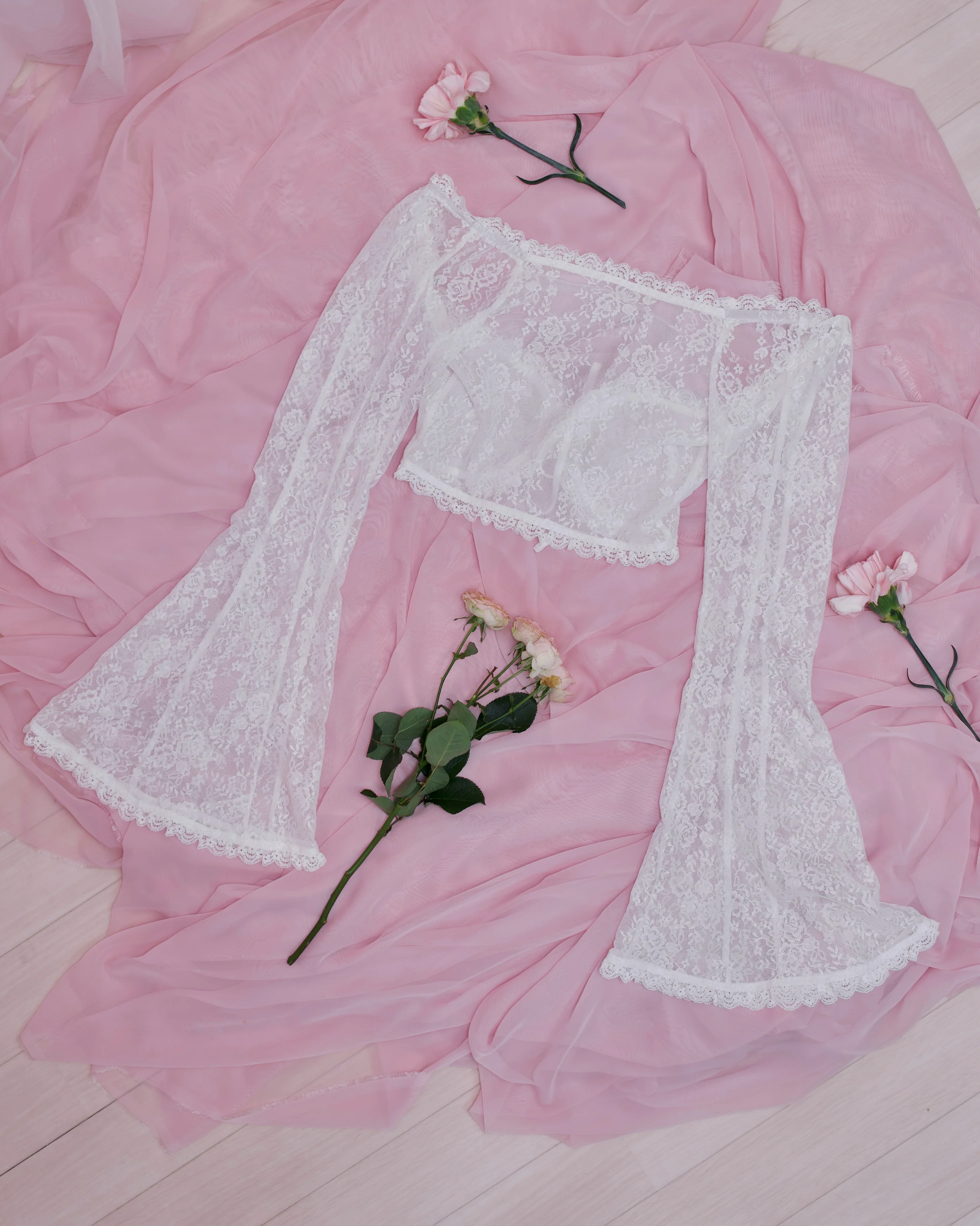 Whisper Lace Layering Bolero - White // PREORDER - Image 7