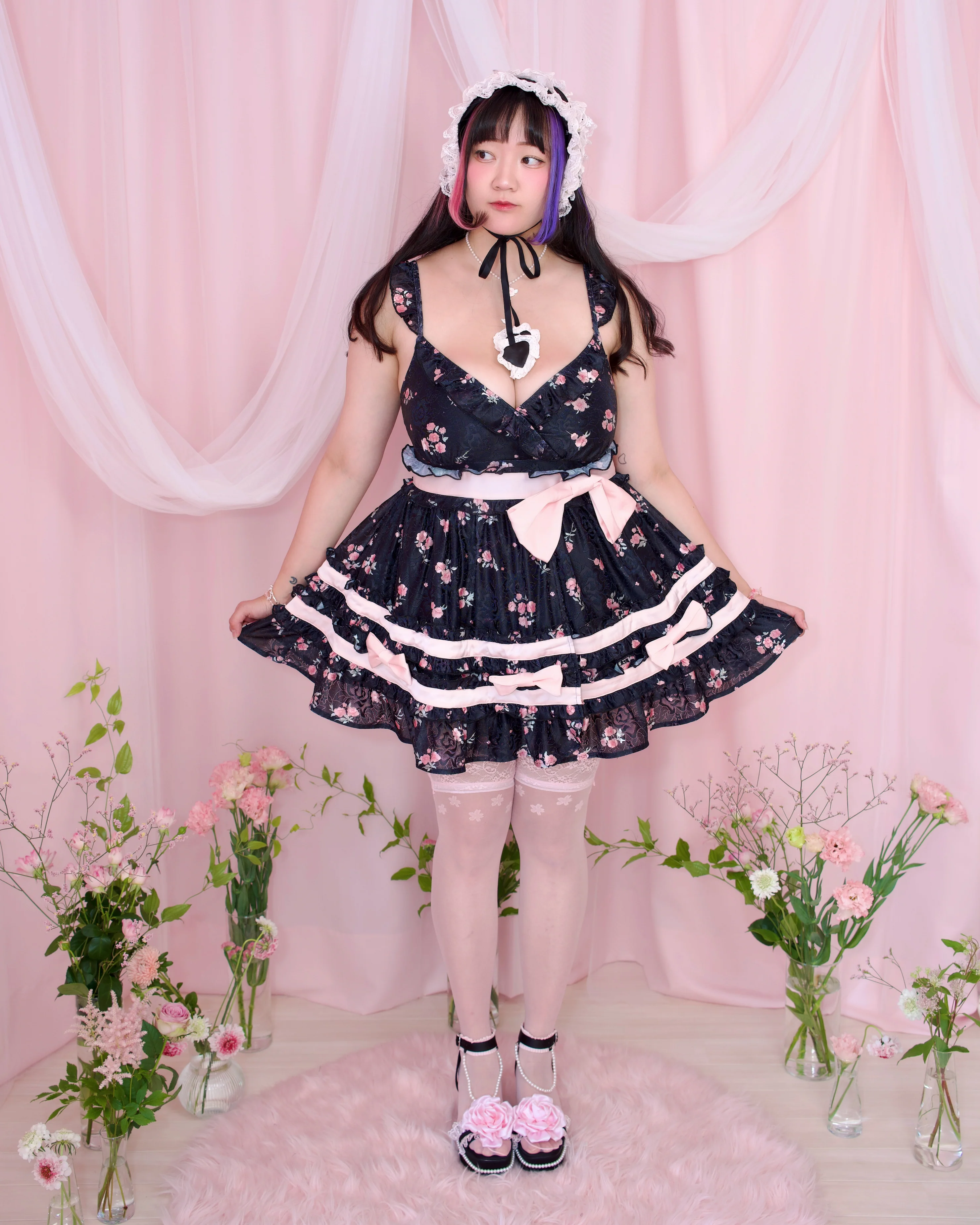Yume Ribbon Dress - Black // PREORDER - Image 2