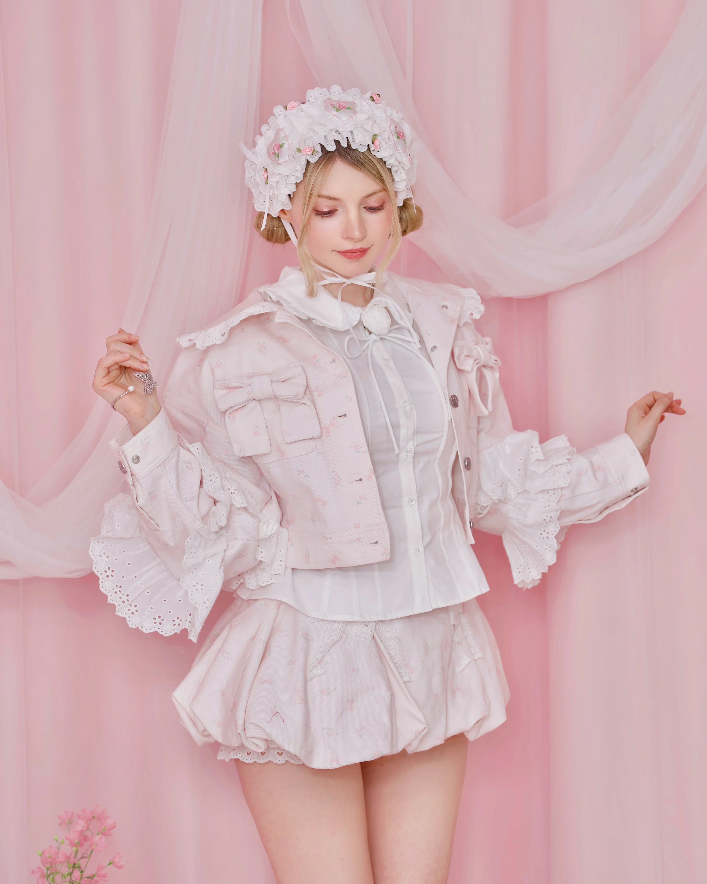 Love Note Bubble Skirt - Pink // PREORDER - Image 4