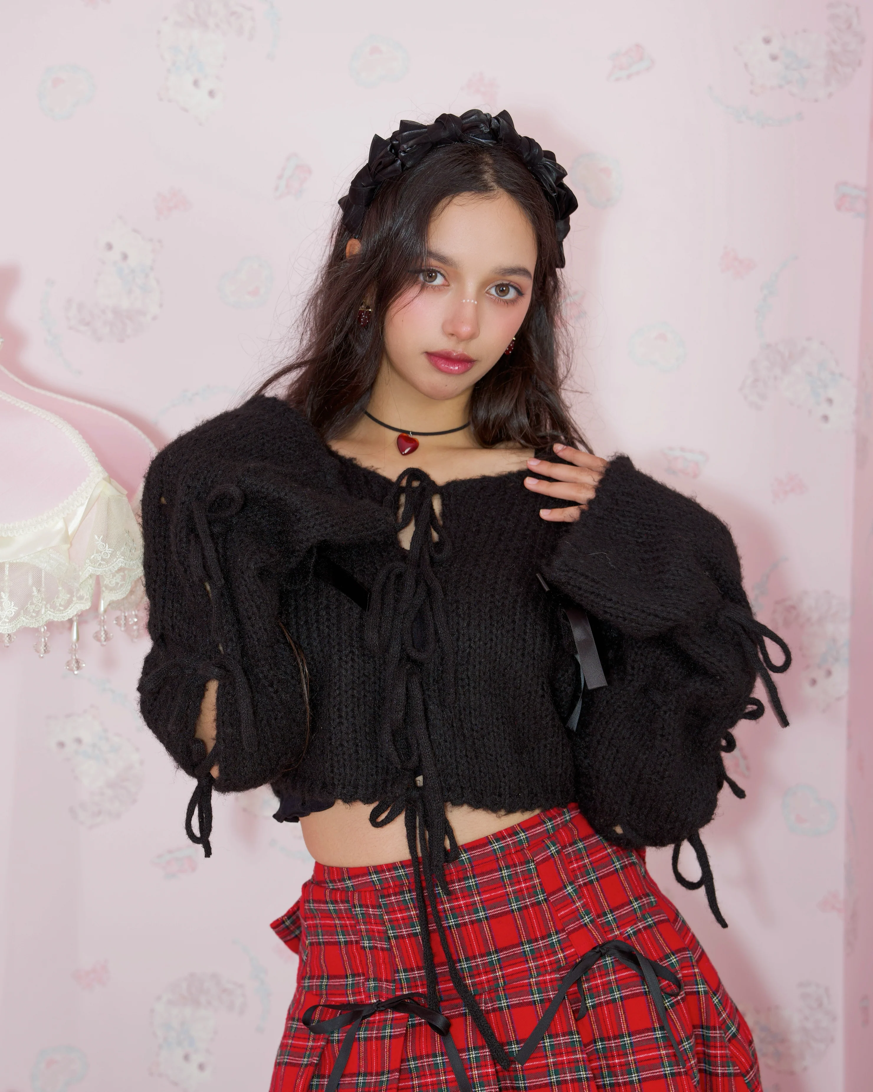 Marshmallow Rose Cardigan - Black - Image 3