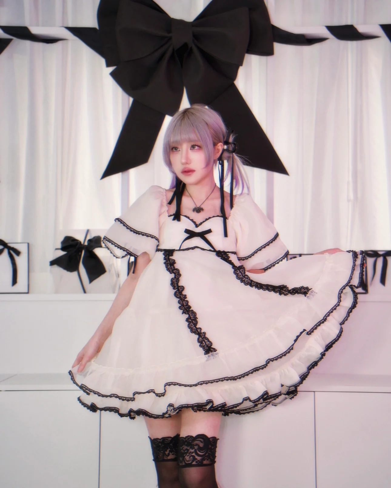 Not Your Babydoll // Vanilla Crème Organza Dress - Image 3