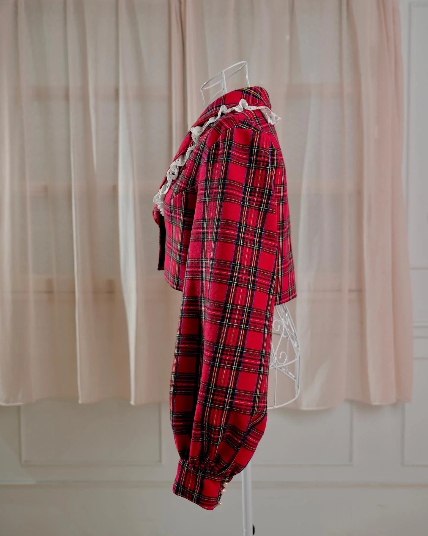 Prep School Idol Red Check JACKET - Image 6
