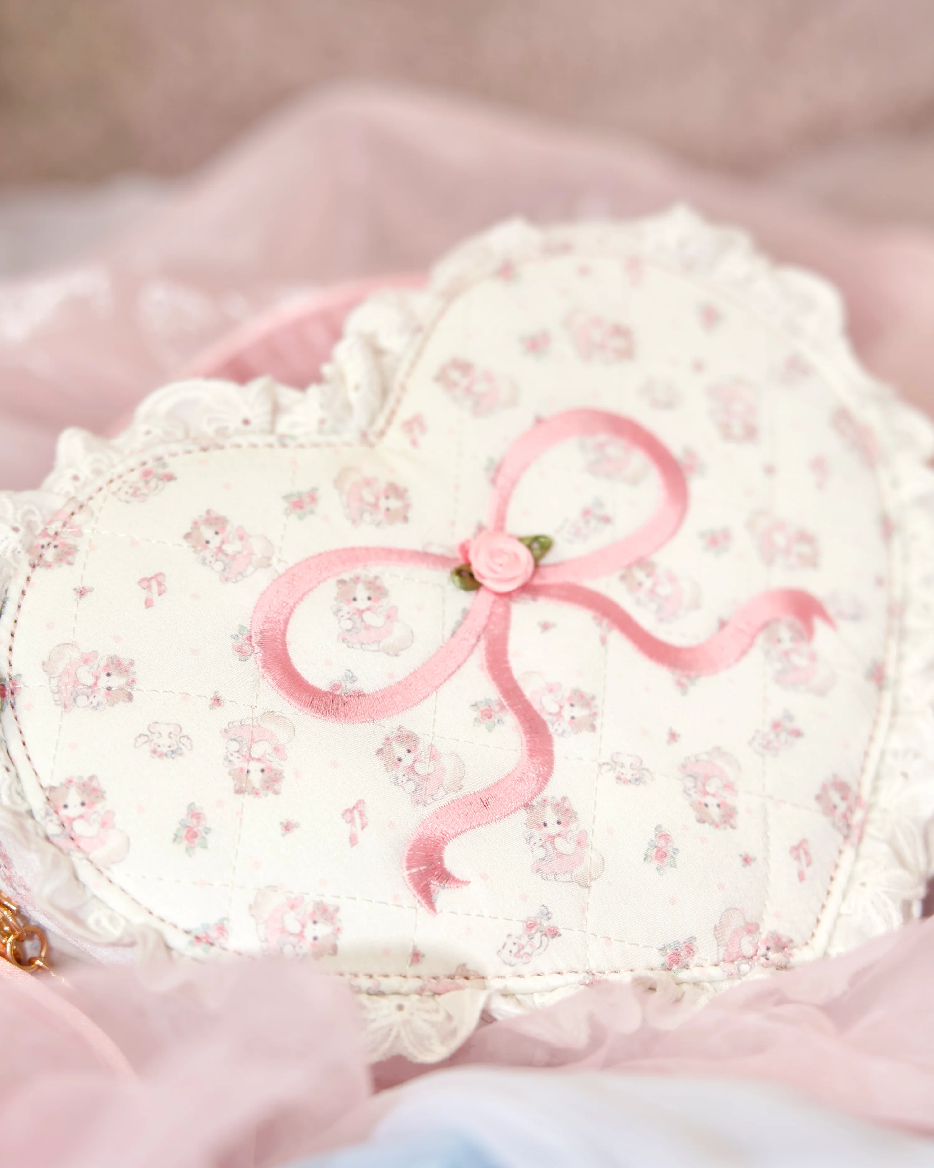 Ragdoll Kitty Quilted Ribbon Strap Bag - Image 2