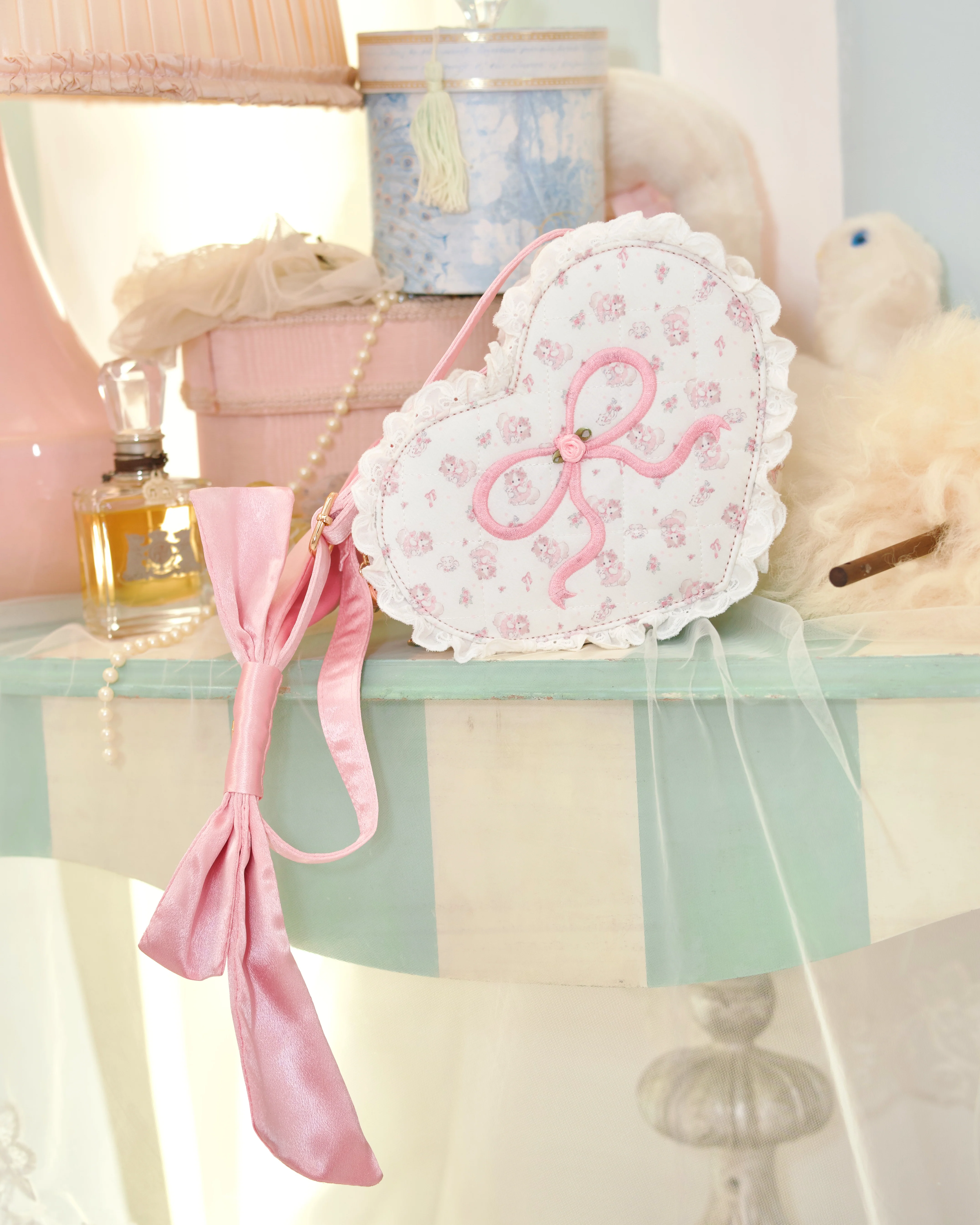 Ragdoll Kitty Quilted Ribbon Strap Bag - Image 8