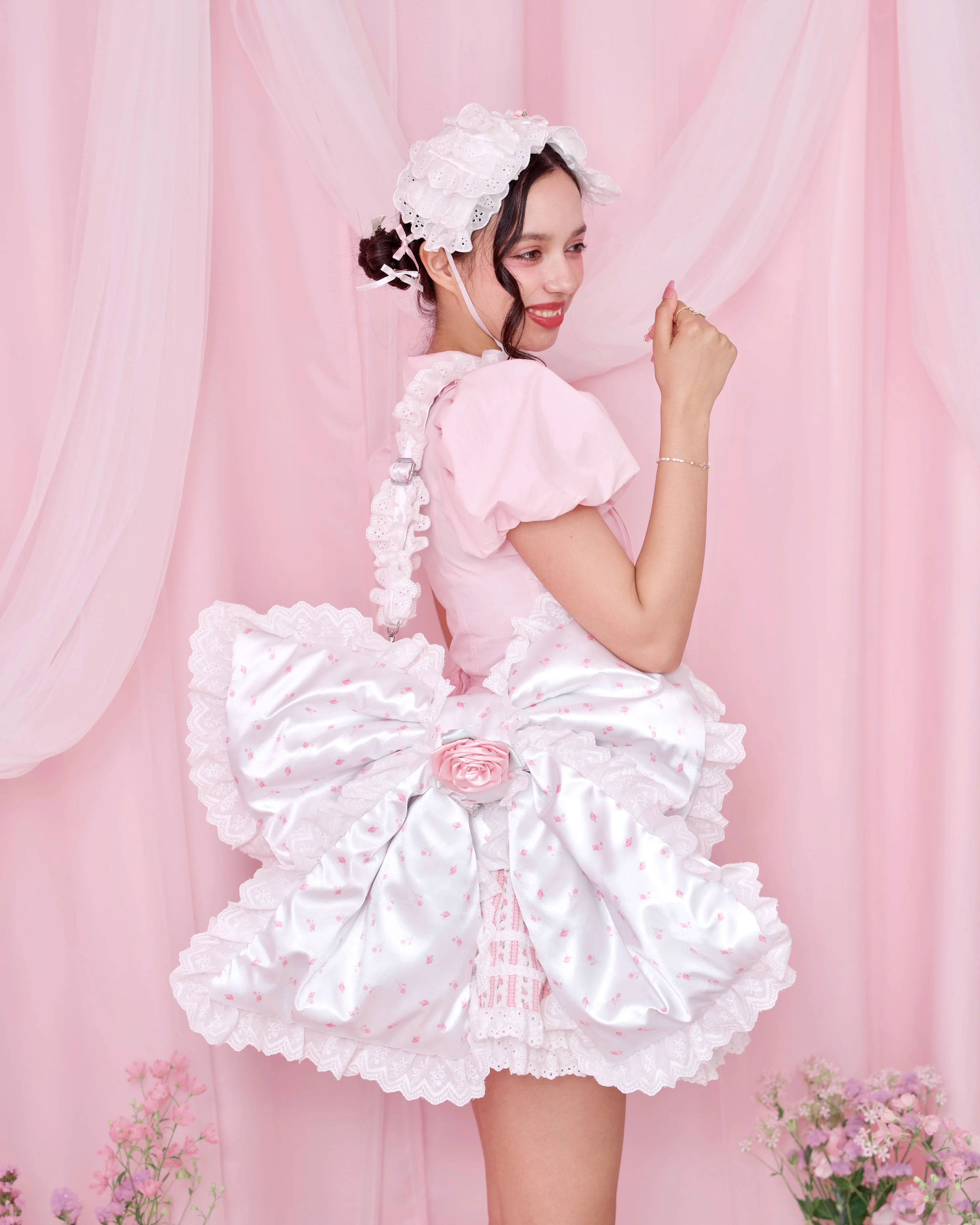 Sweet Rosette Bow Bag - Image 4