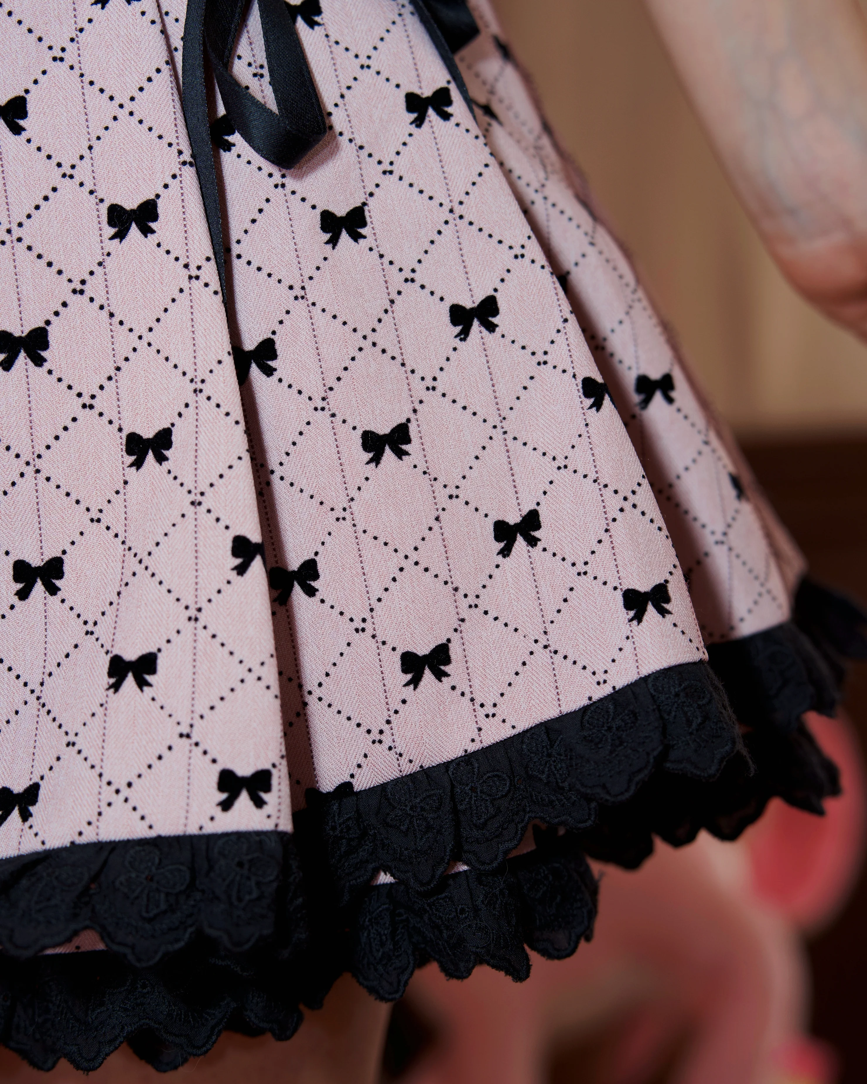 Ribboned Charm Set Skirt - Pink - Image 5