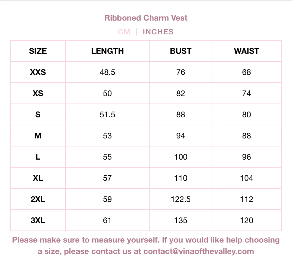 Ribboned Charm Set Vest - Pink - Image 6