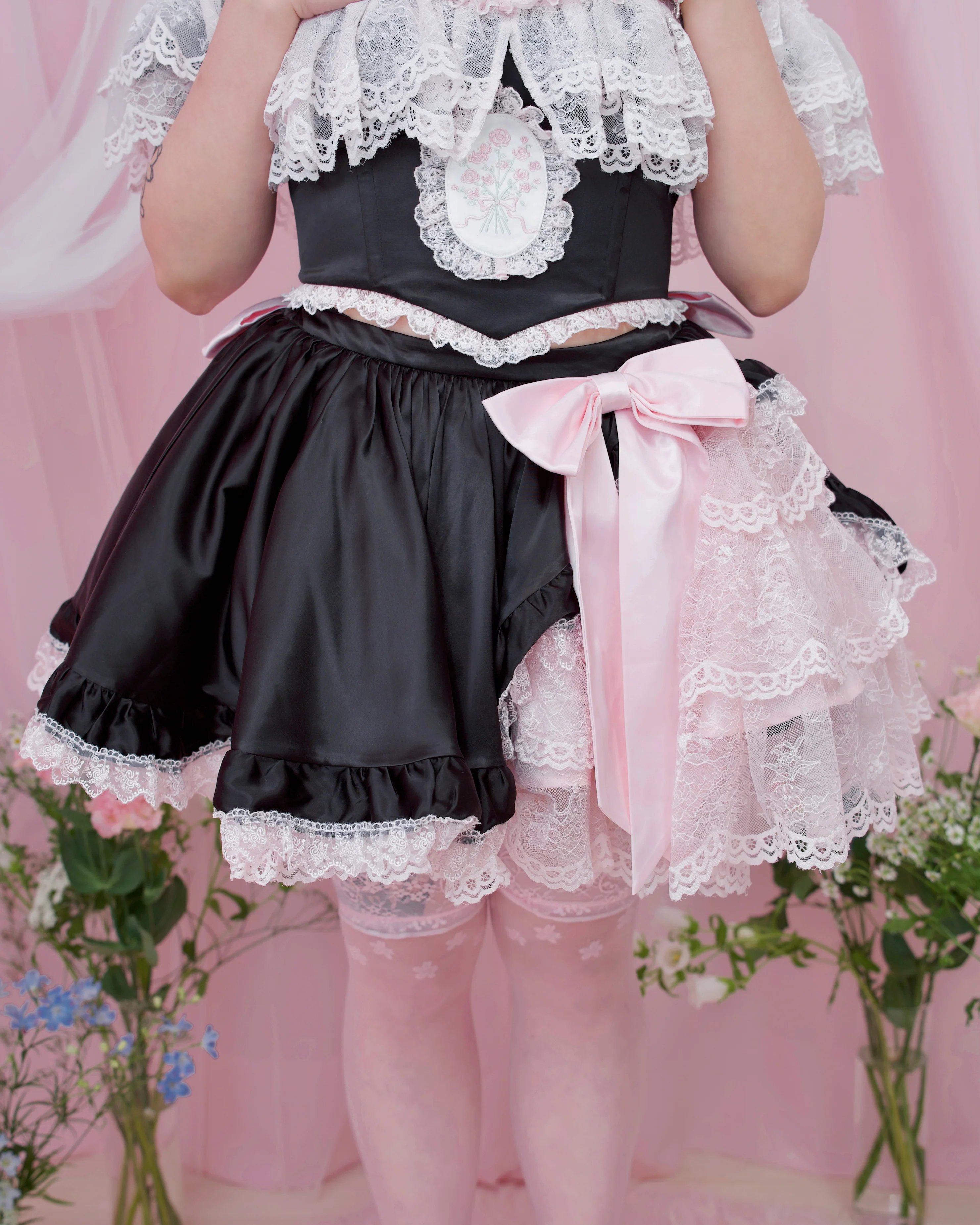 Rose Soirée Ball Gown Skirt - Black // PREORDER - Image 4