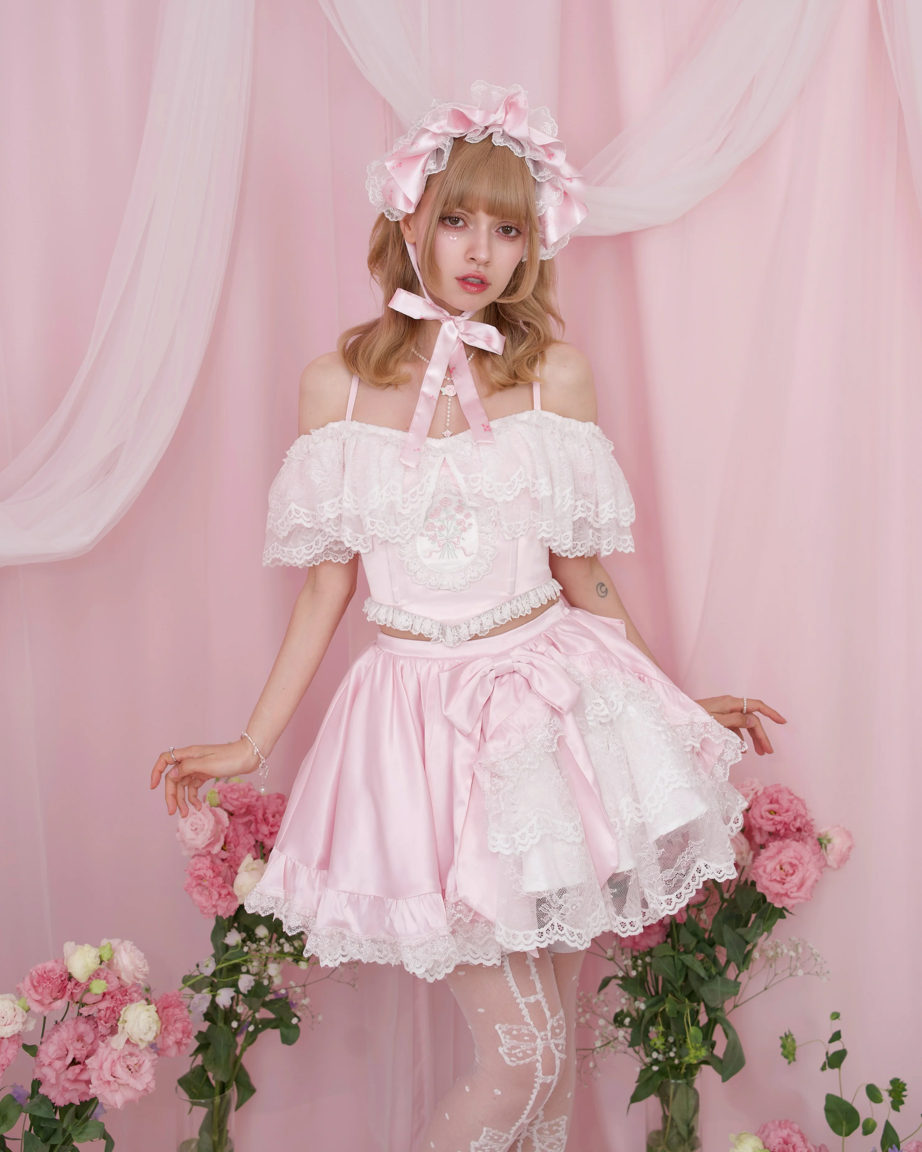 Rose Soirée Ball Gown Skirt - Pink // PREORDER - Image 3