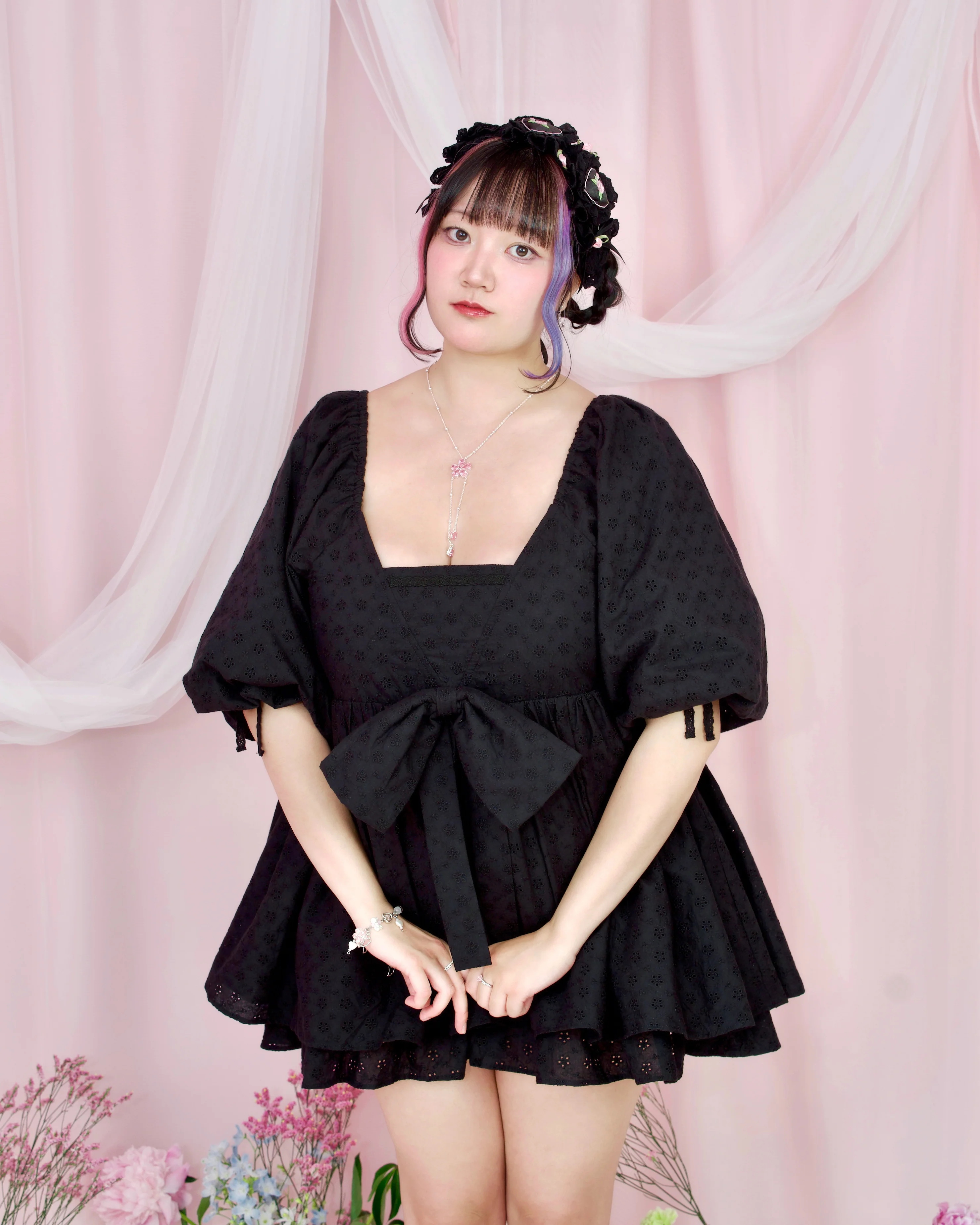 Sweet Sailor Cotton Dress - Black // PREORDER - Image 5