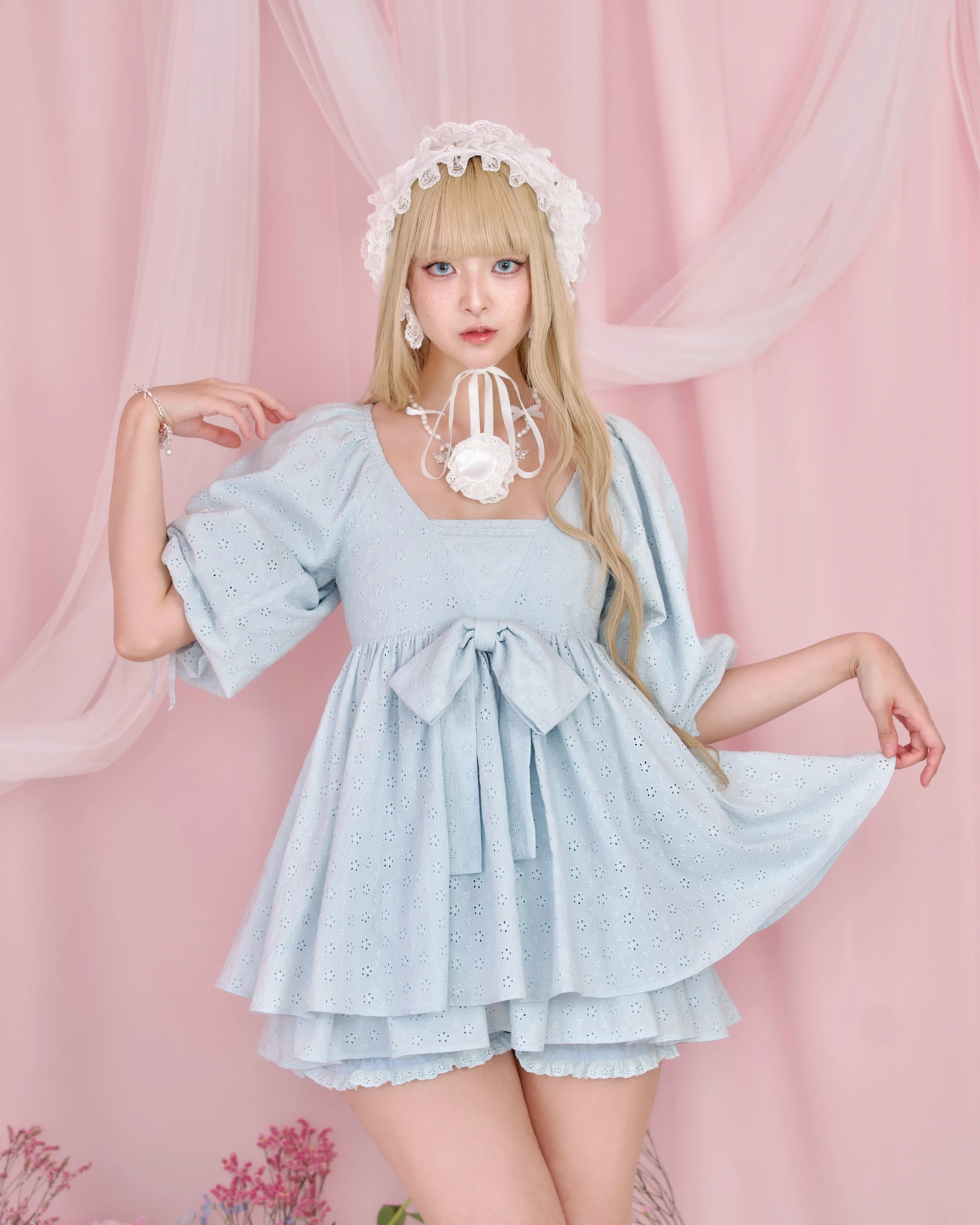 Sweet Sailor Cotton Dress - Blue // PREORDER - Image 5