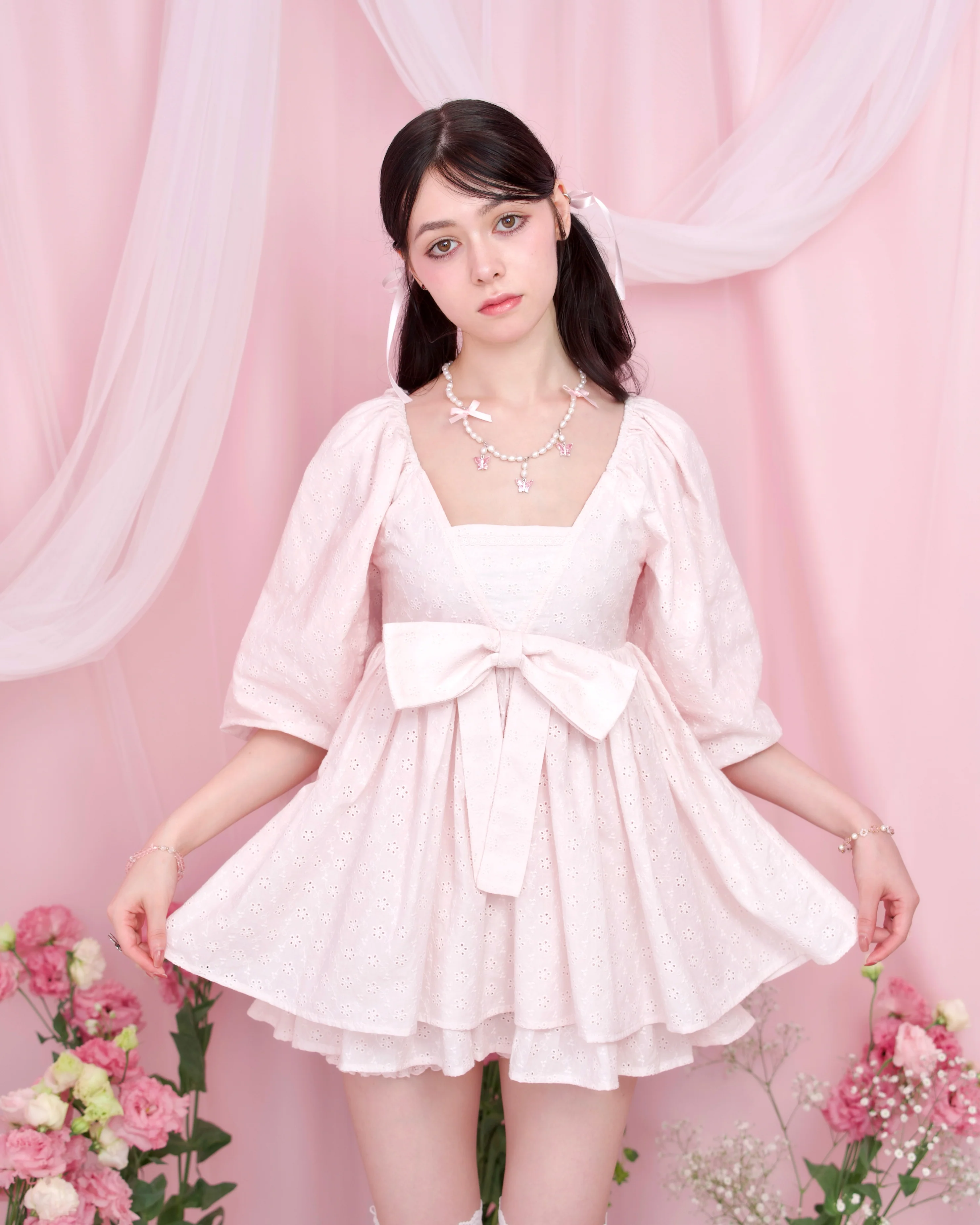 Sweet Sailor Cotton Dress - Pink // PREORDER - Image 6