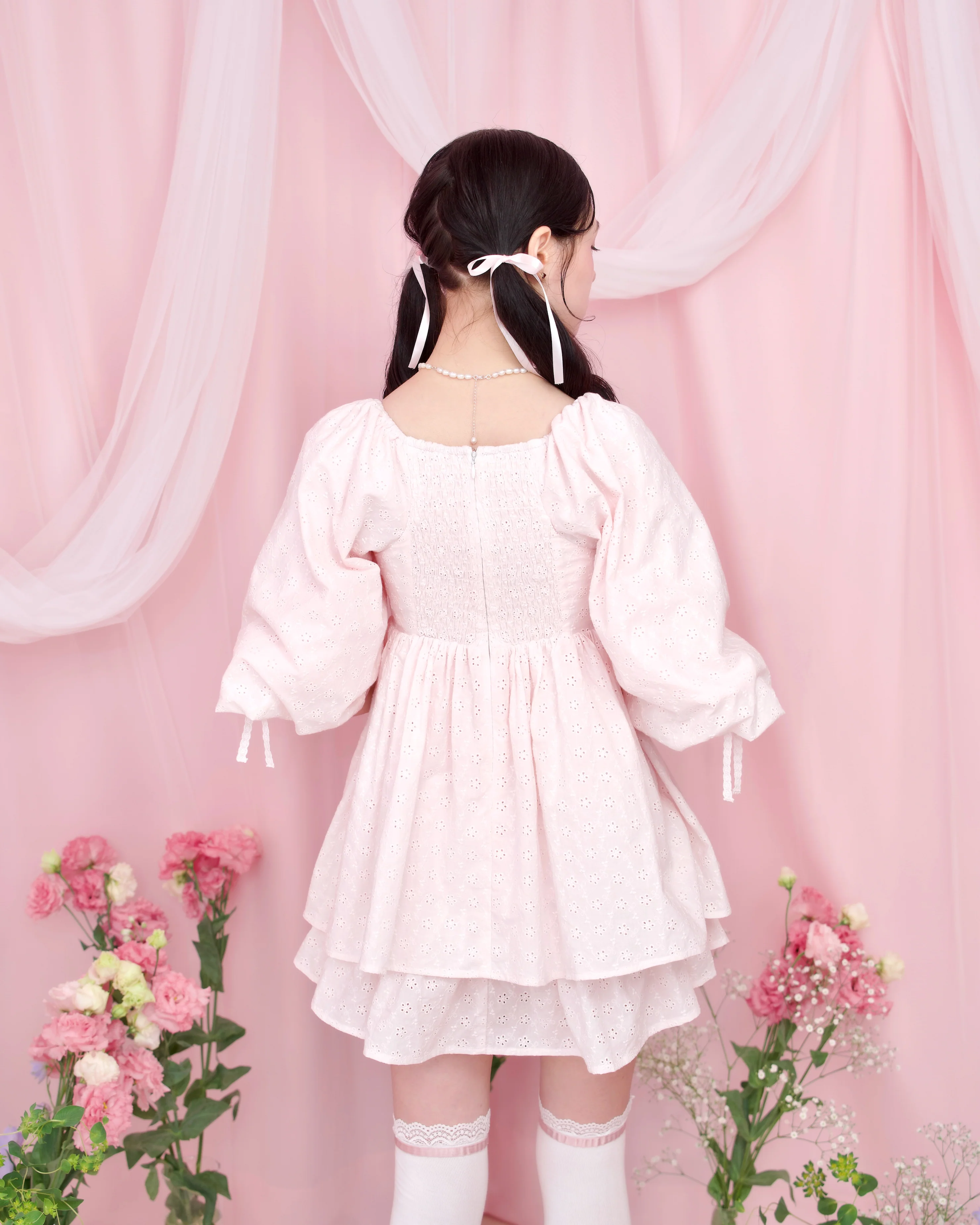 Sweet Sailor Cotton Dress - Pink // PREORDER - Image 7