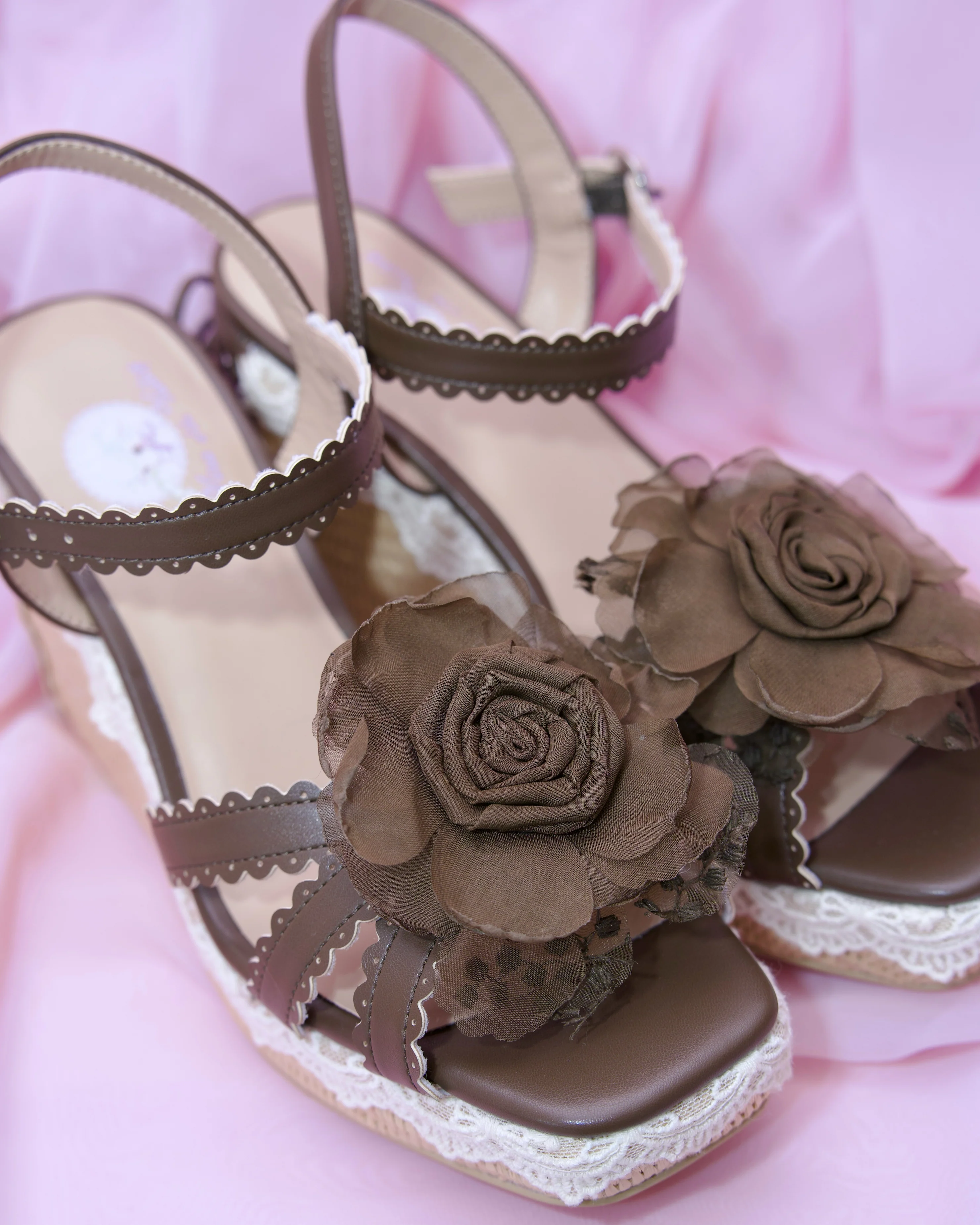 Summer Hime Wedge Sandals - Brown // PREORDER - Image 5
