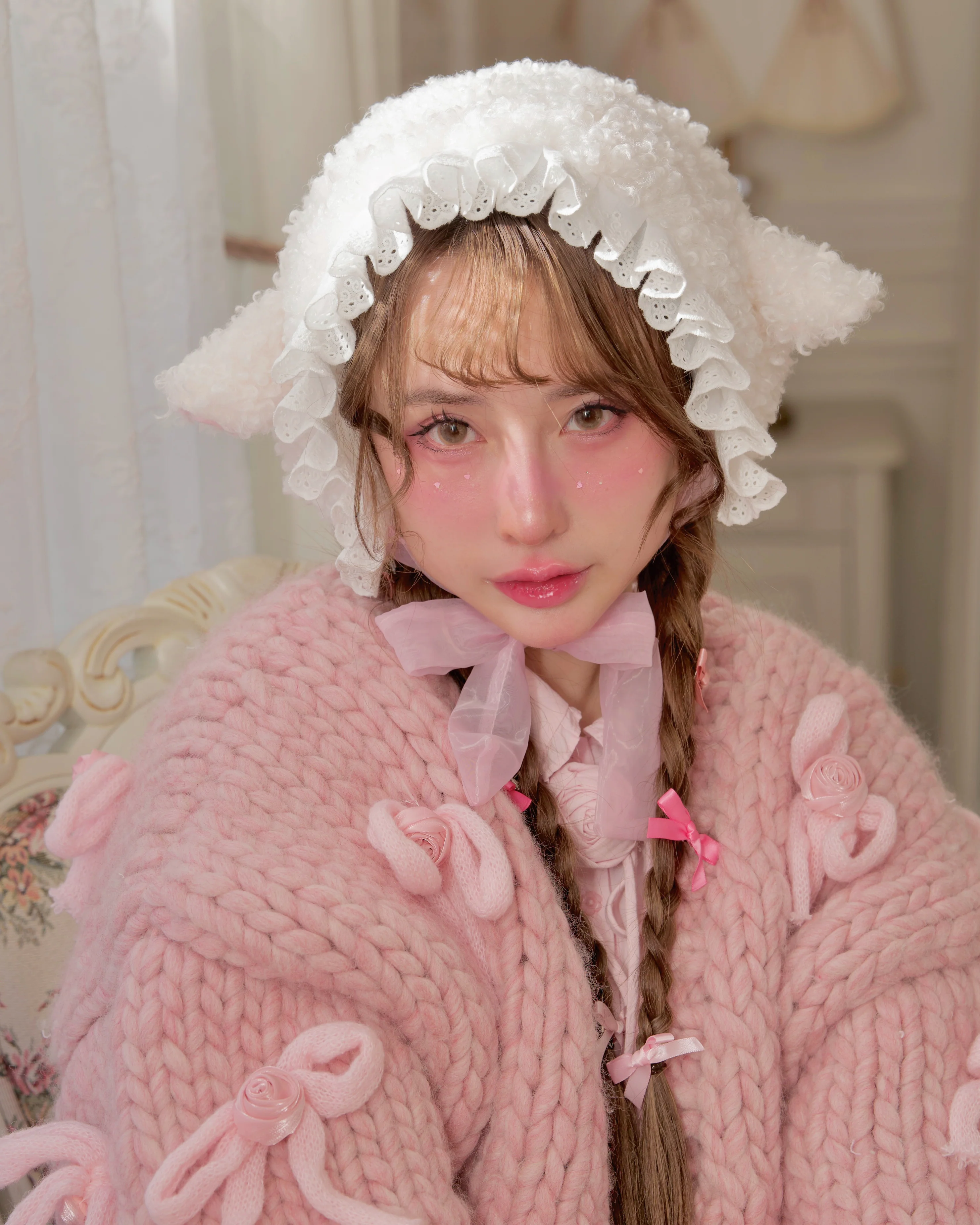 Sheepy Dreams Ribbon Bonnet