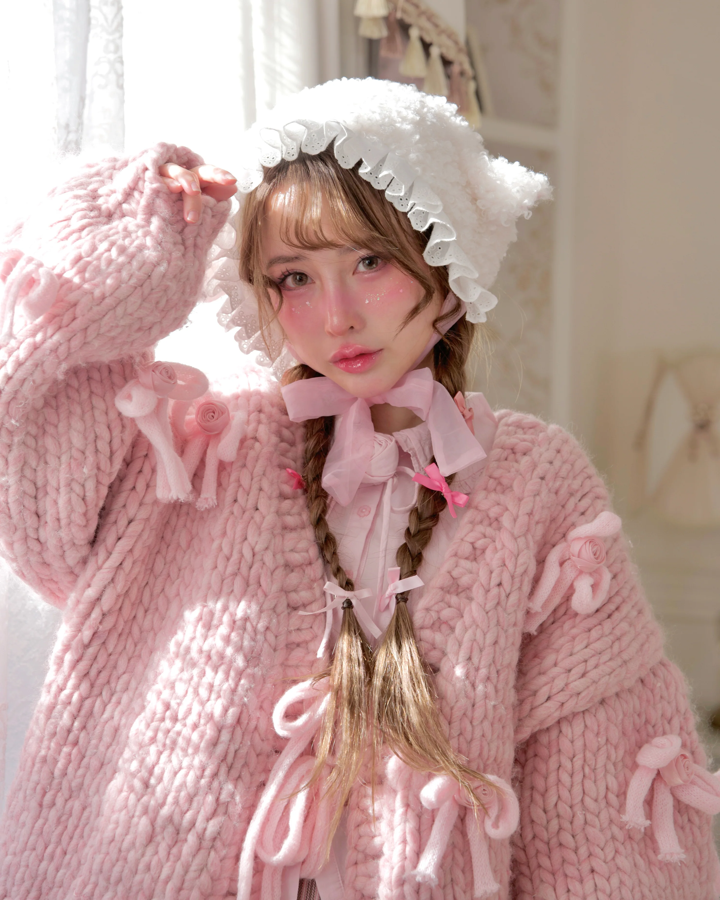 Sheepy Dreams Ribbon Bonnet - Image 2