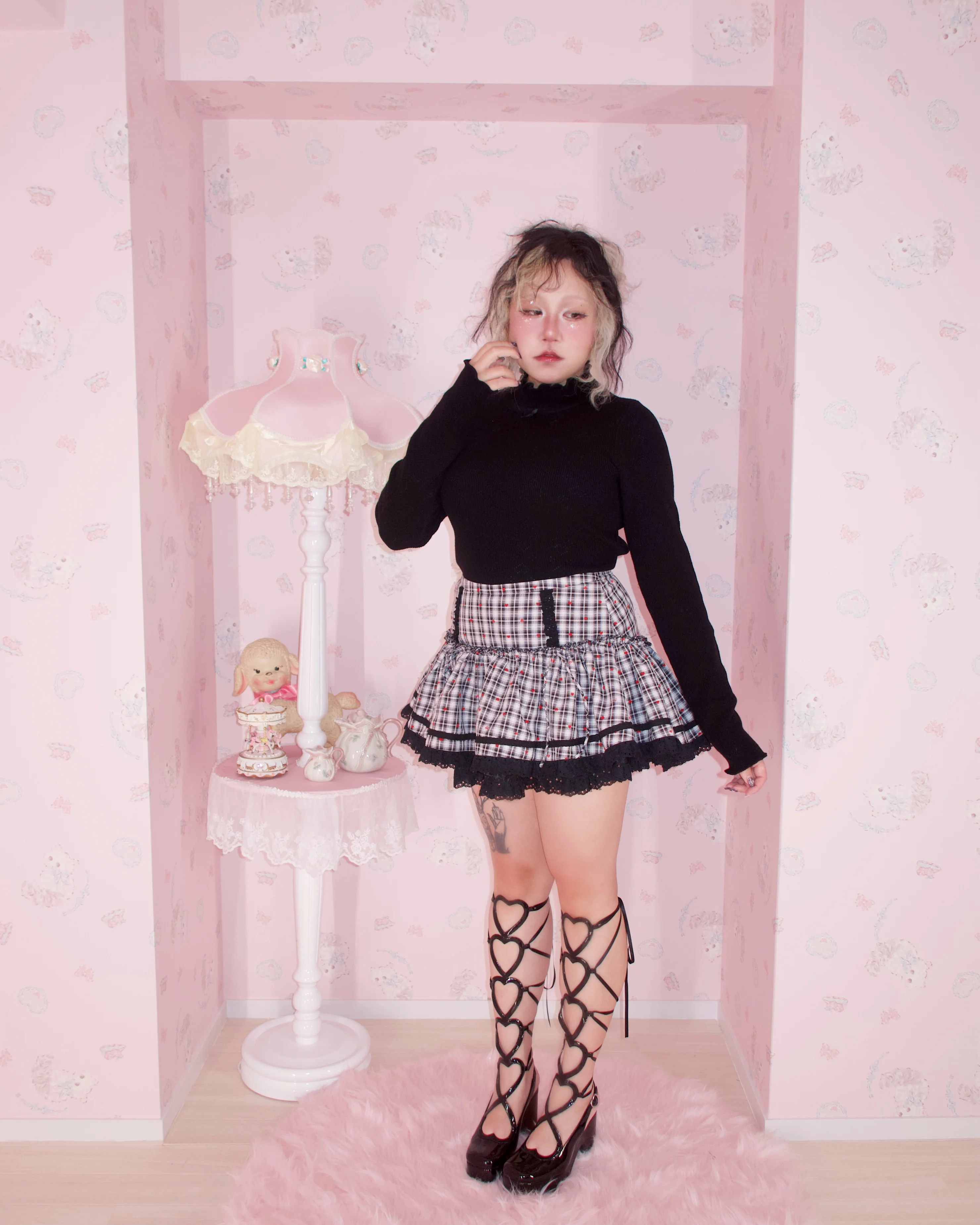 Shortcake Ruffle Skirt - Black - Image 3