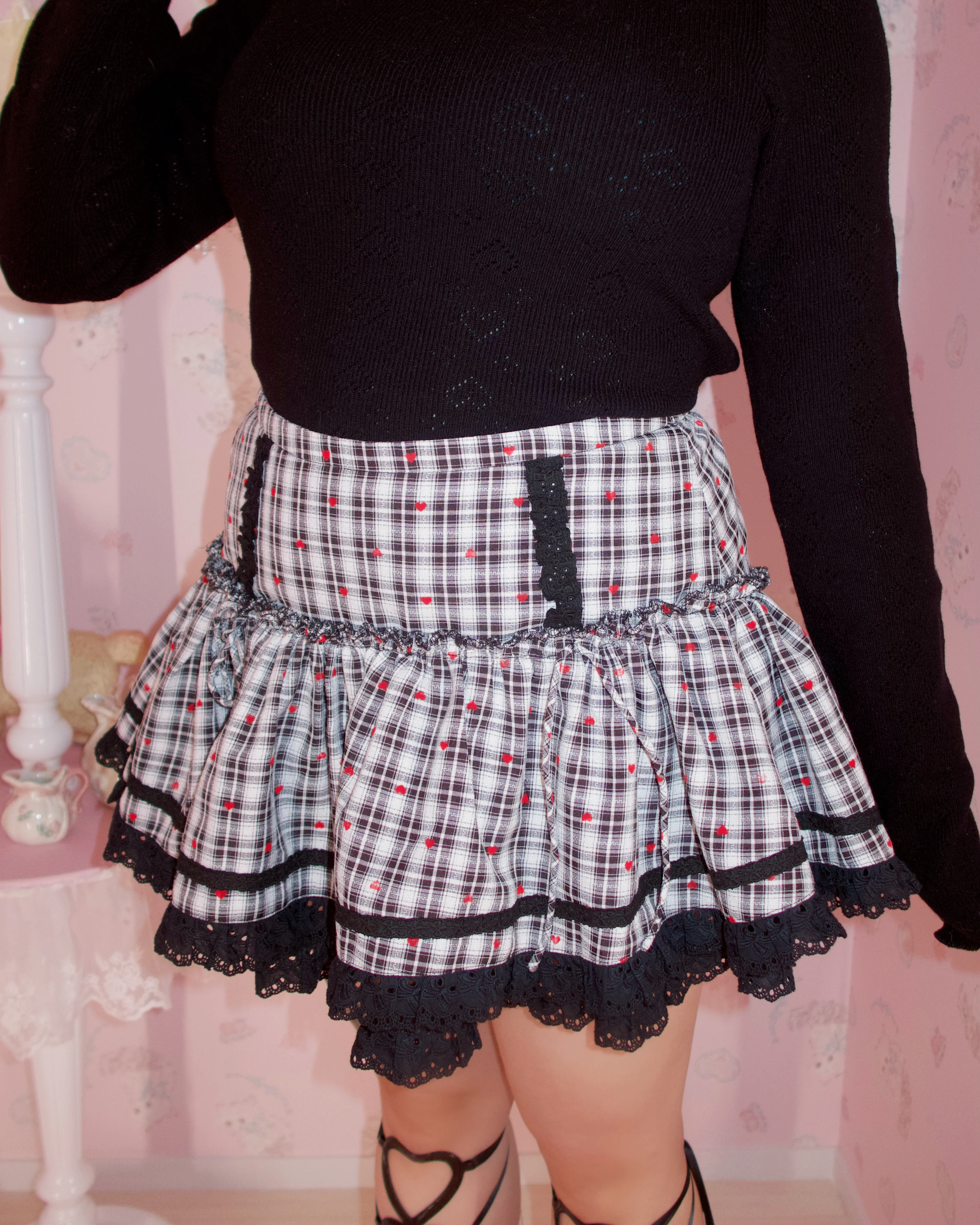 Shortcake Ruffle Skirt - Black - Image 4