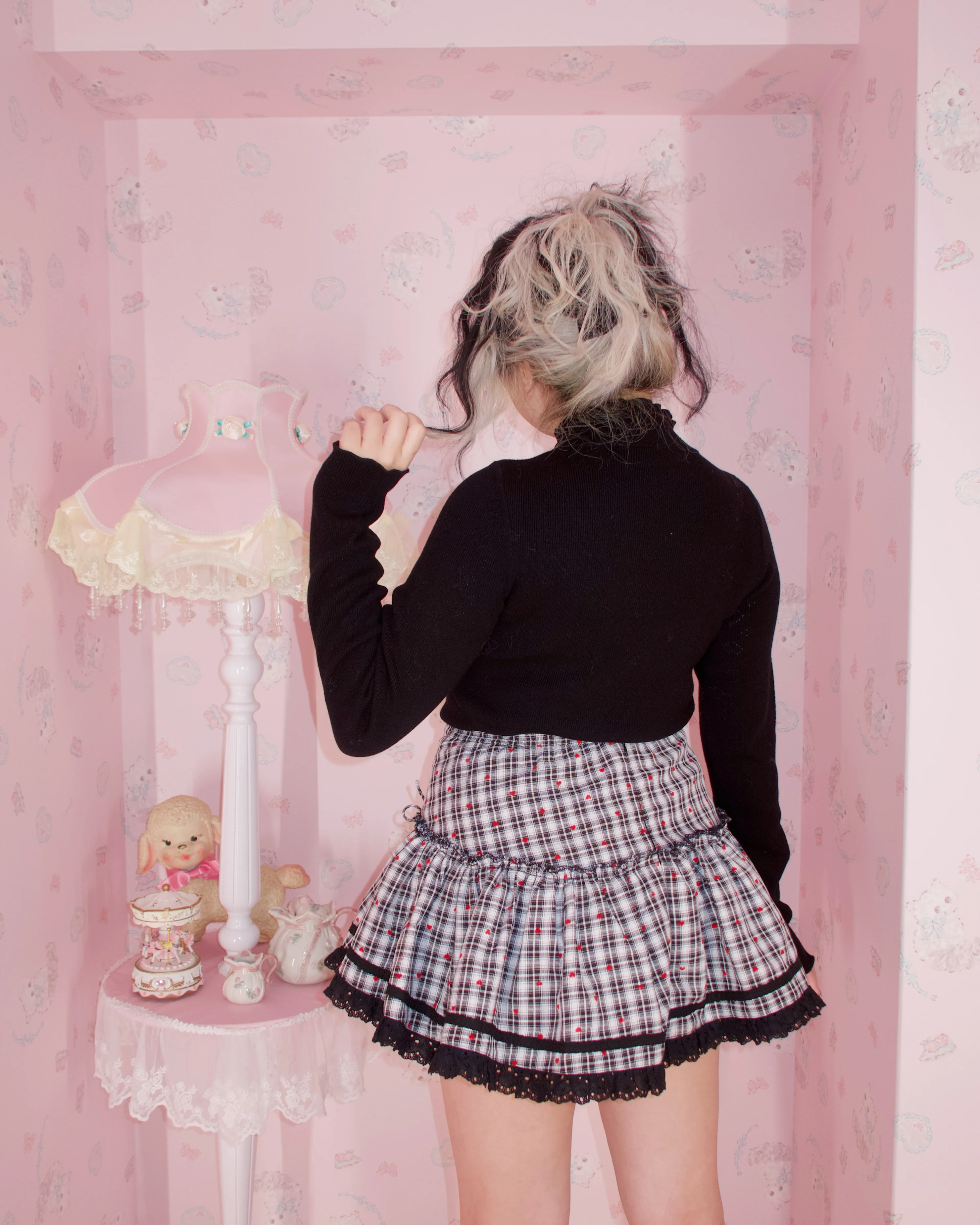 Shortcake Ruffle Skirt - Black - Image 5