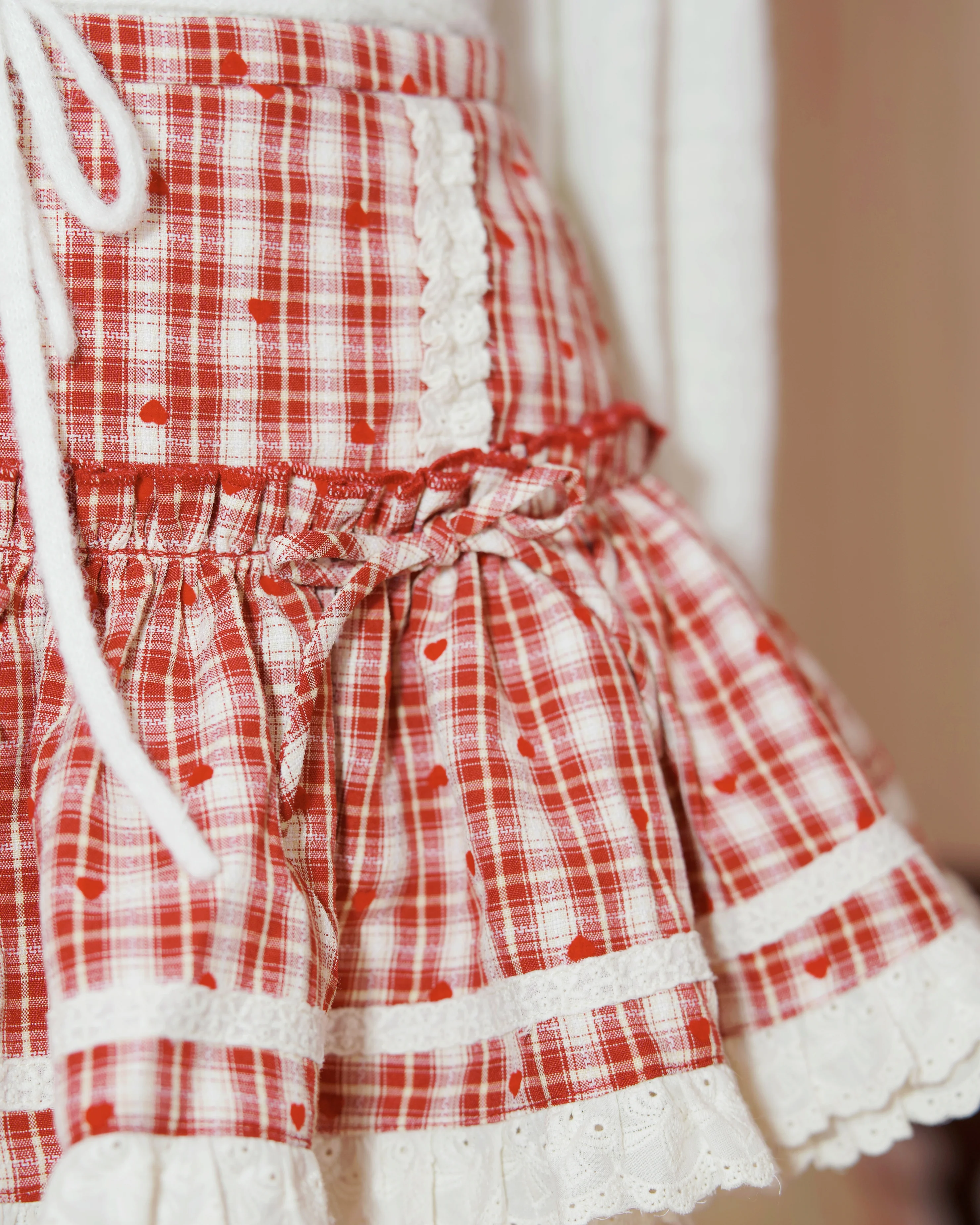 Shortcake Ruffle Skirt - Red - Image 5