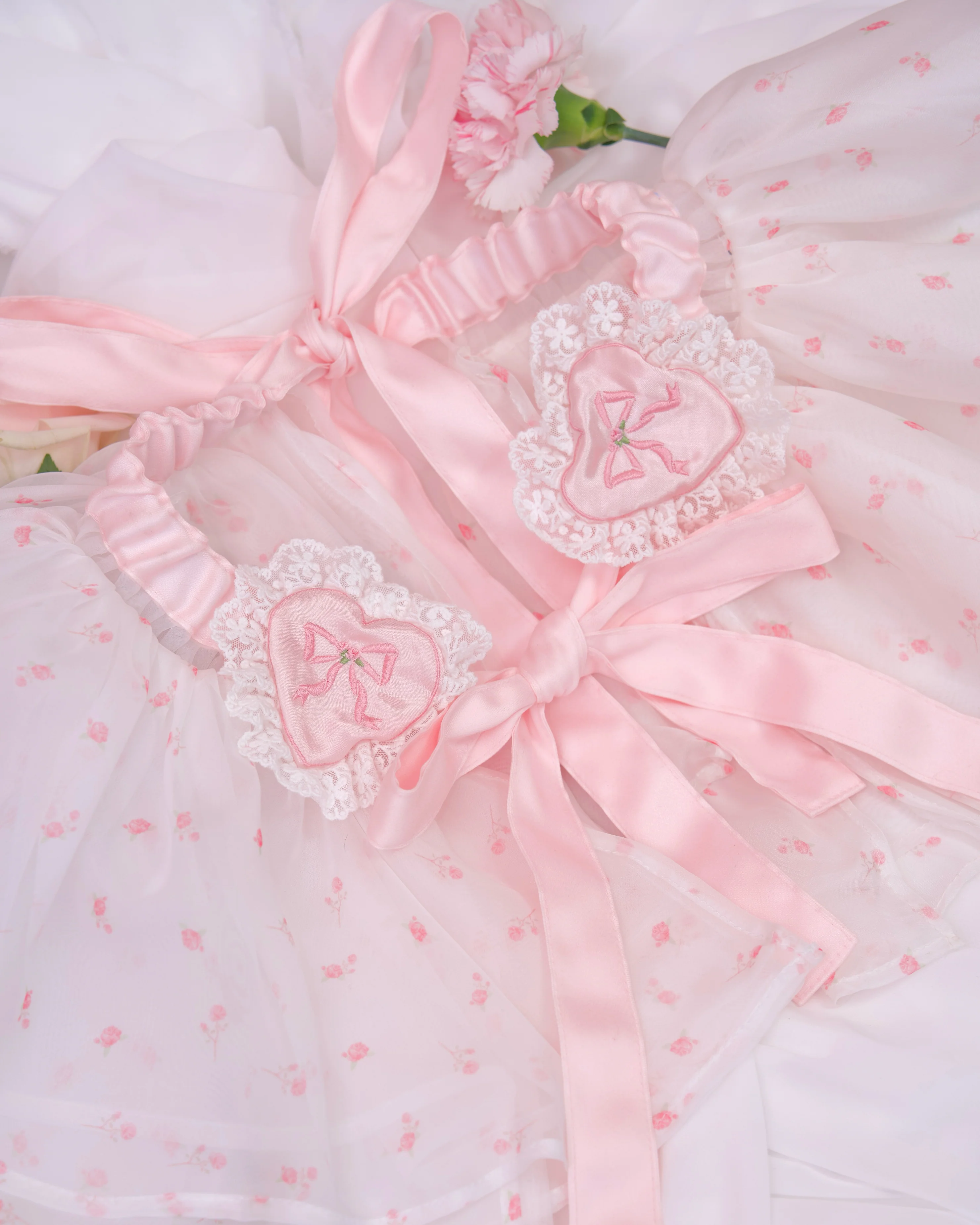 Soft Flutter Outer Tulle Apron Skirt - Pink - Image 9