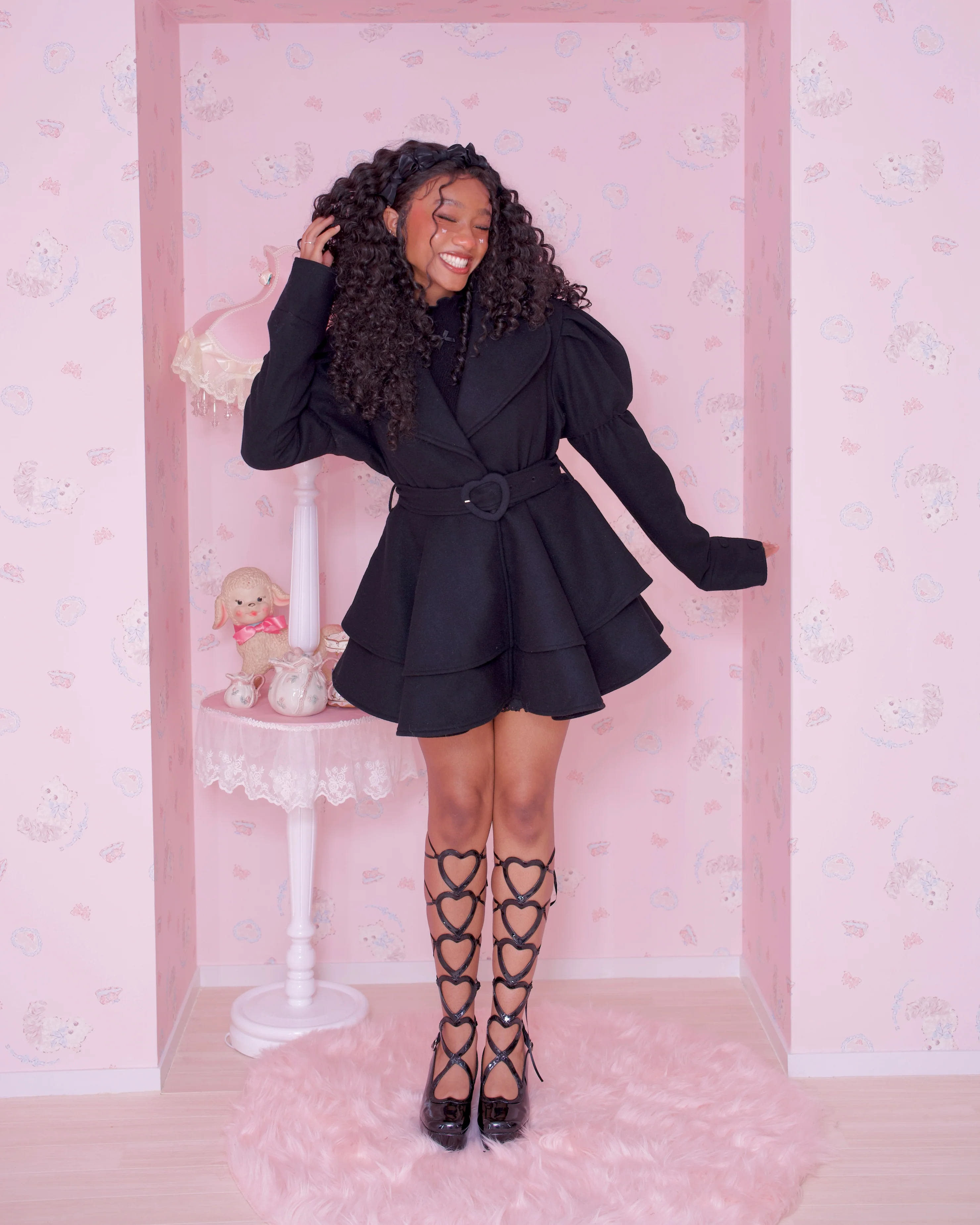 Sugarplum Heart Coat - Black - Image 5